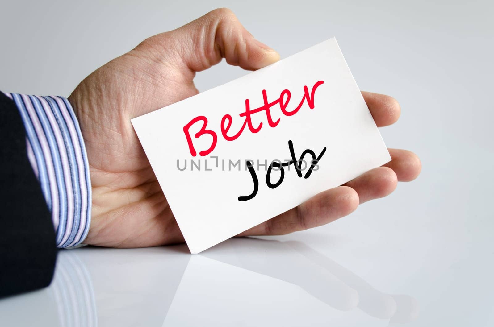 Better job text concept isolated over white background