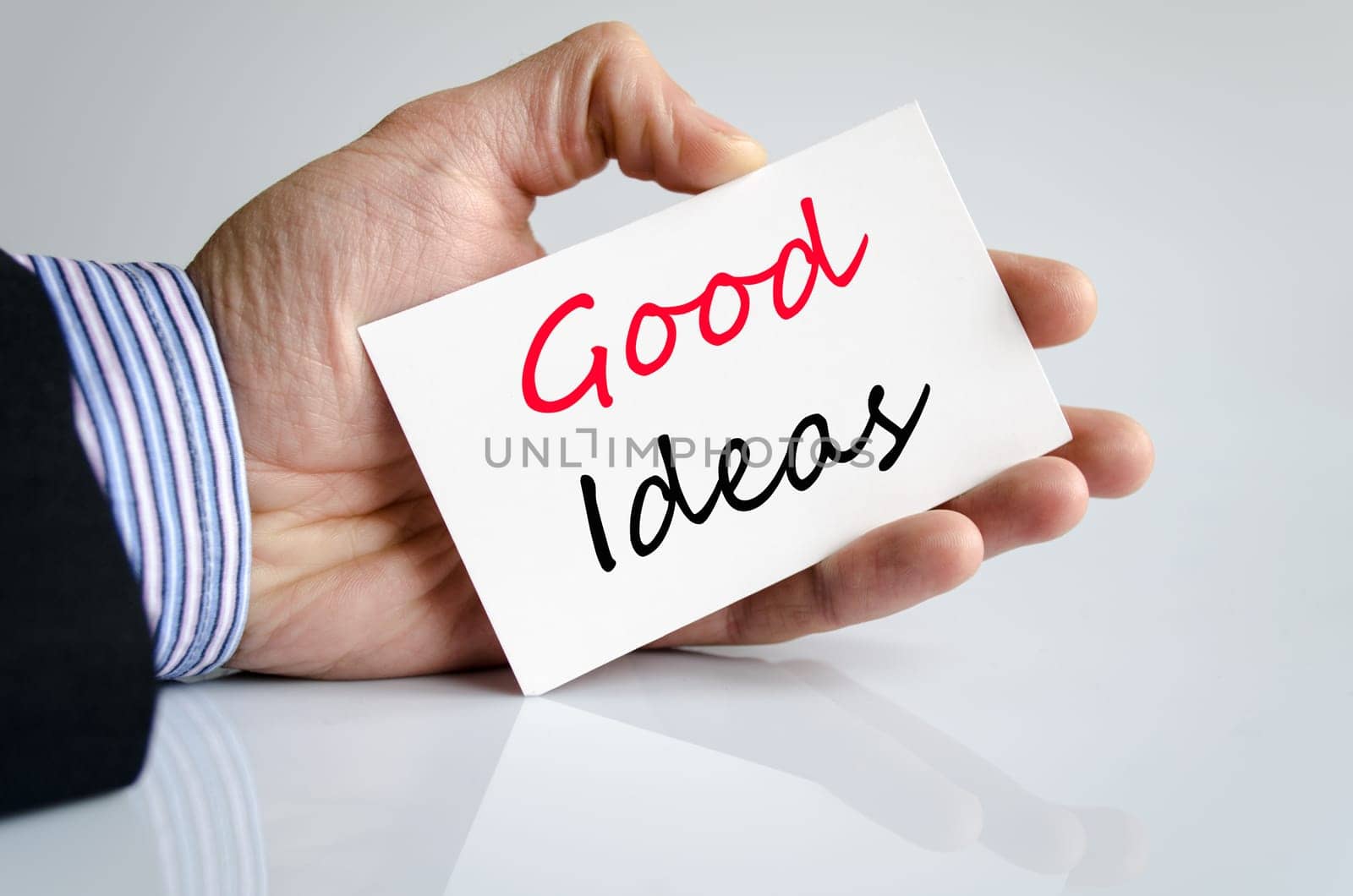Good ideas text concept isolated over white background