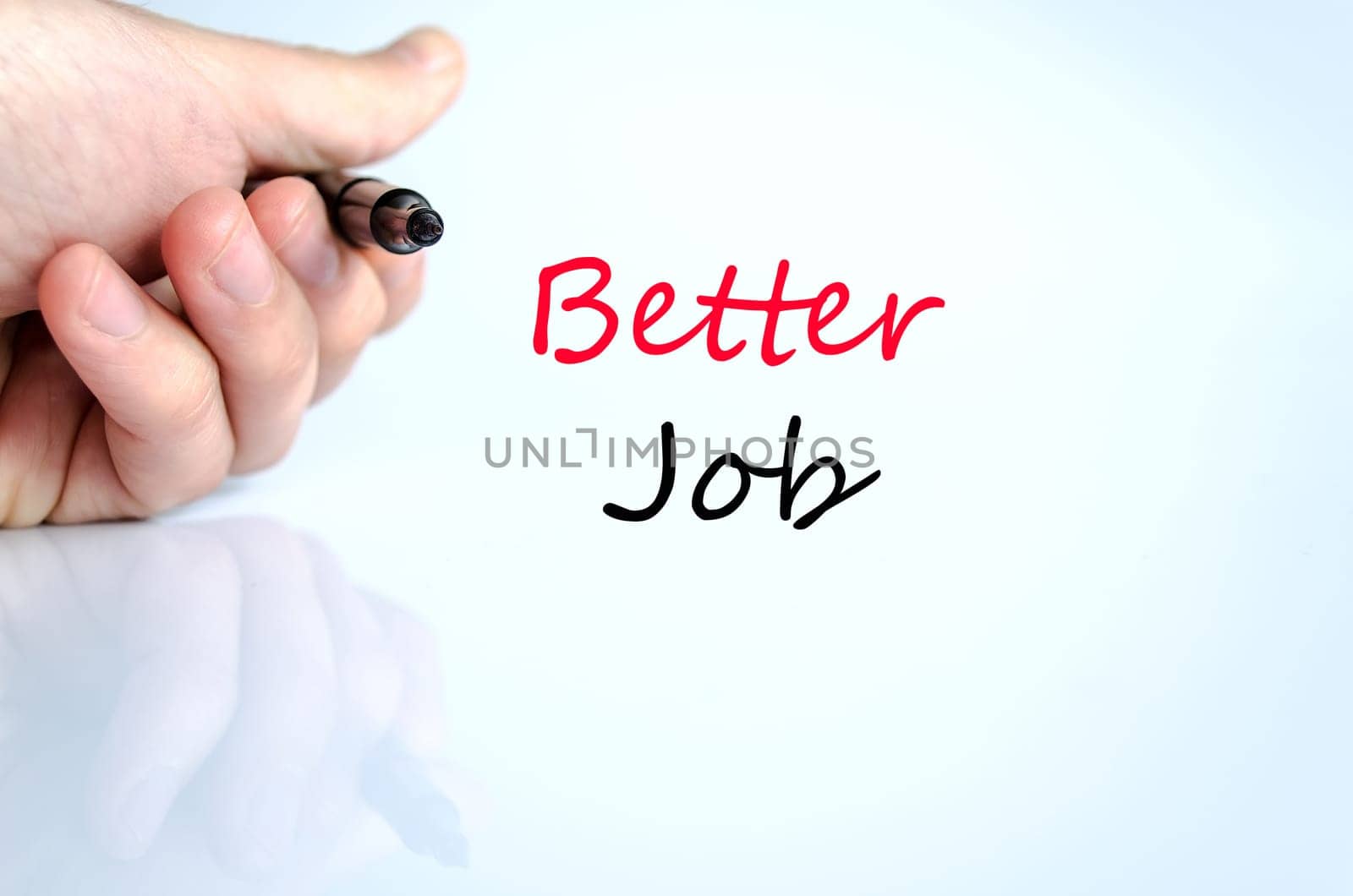 Better job text concept isolated over white background
