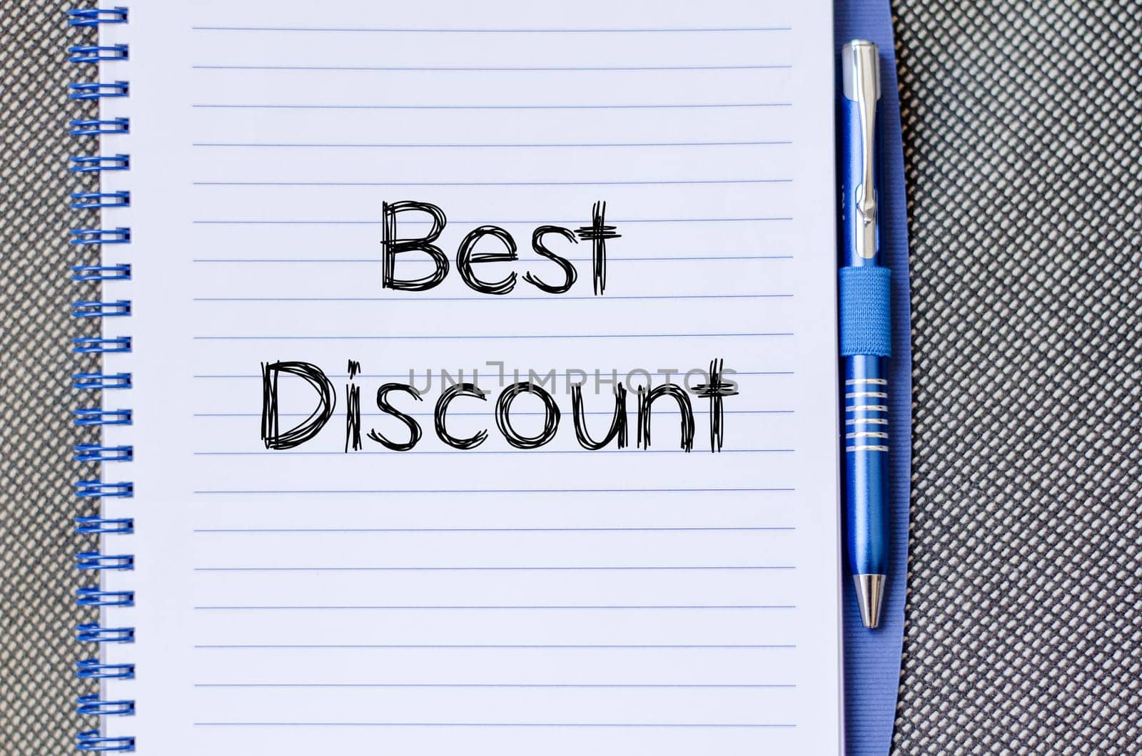 Best discount text concept write on notebook