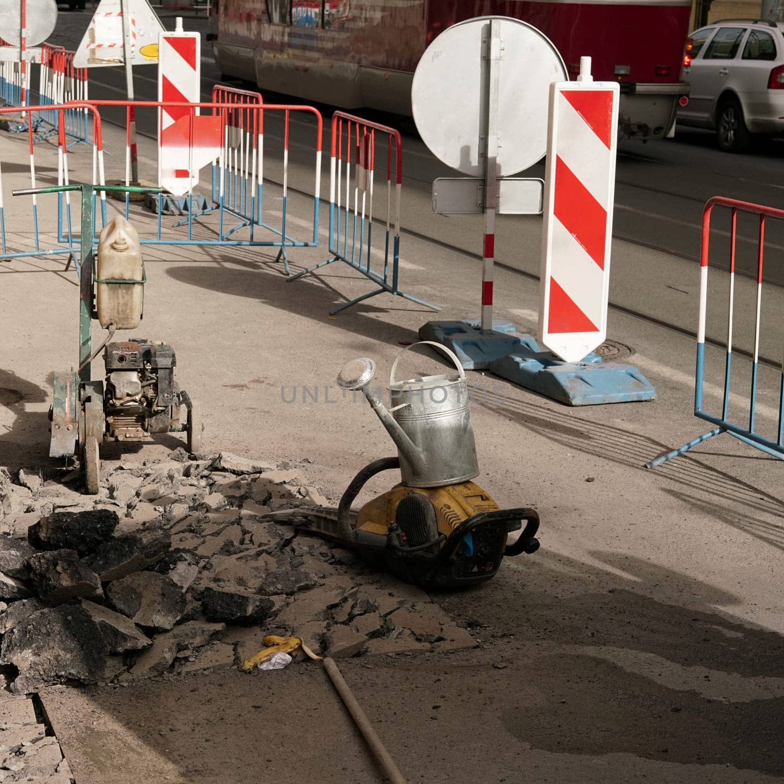 Construction site in downtown Prague