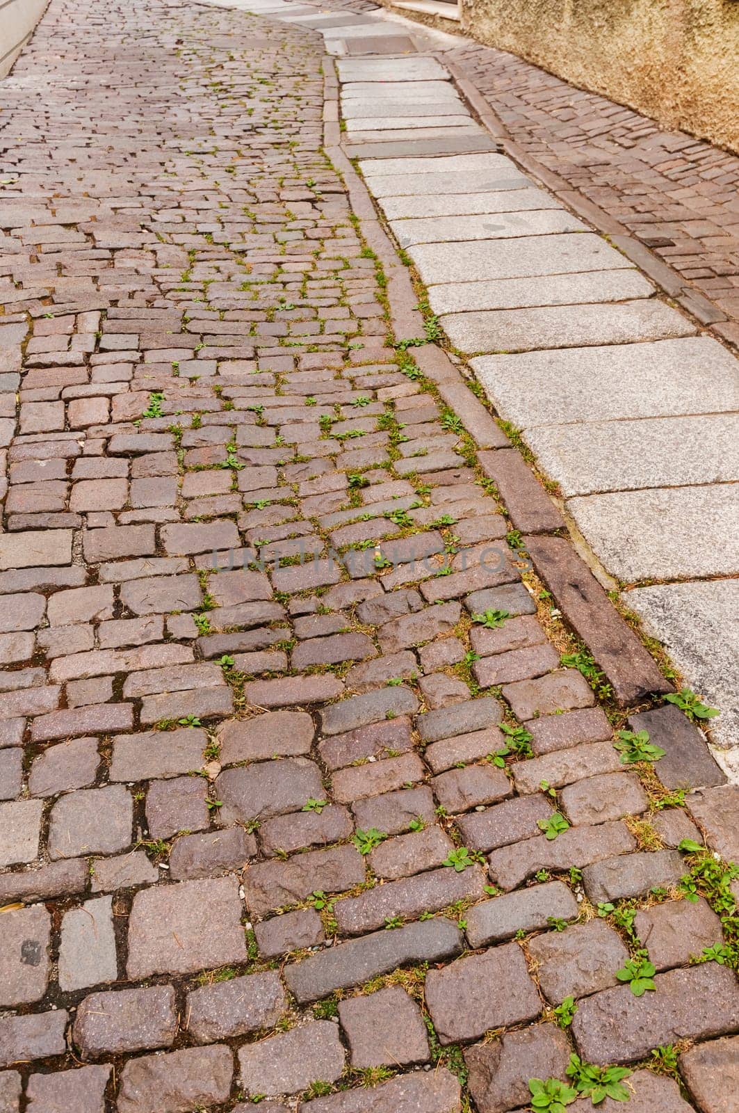 Fornatal-filling views of a cobbled alley in Merano / South Tyrol-