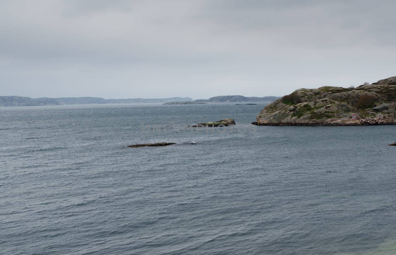 Lysekil one place at the swedish westcoast a grey day at the autumn