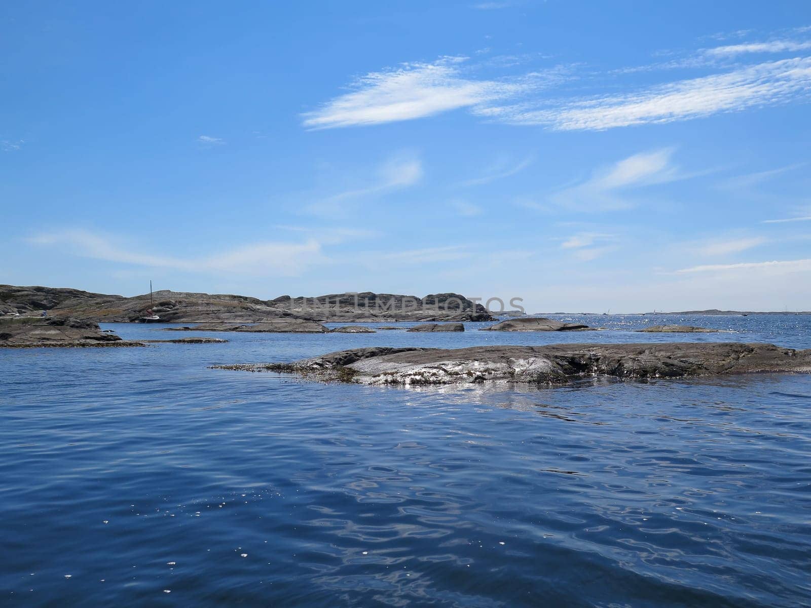 the swedish westcoast one beutiful summerday the ocean is very still