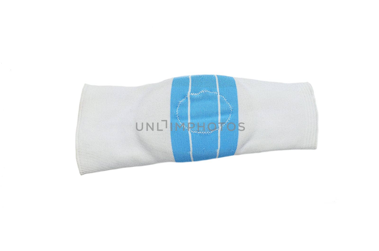 Elastic knee brace on a white background
