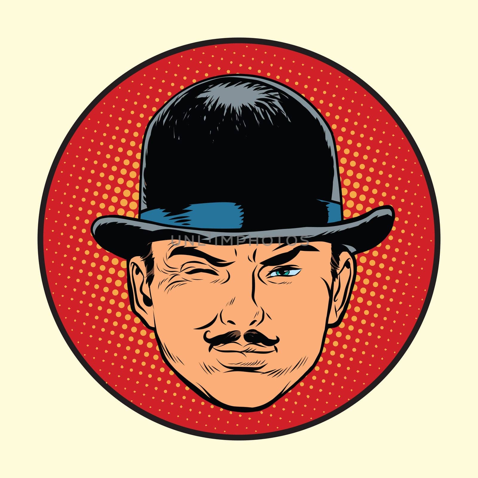 Retro European sleuth spy or detective, pop art vector