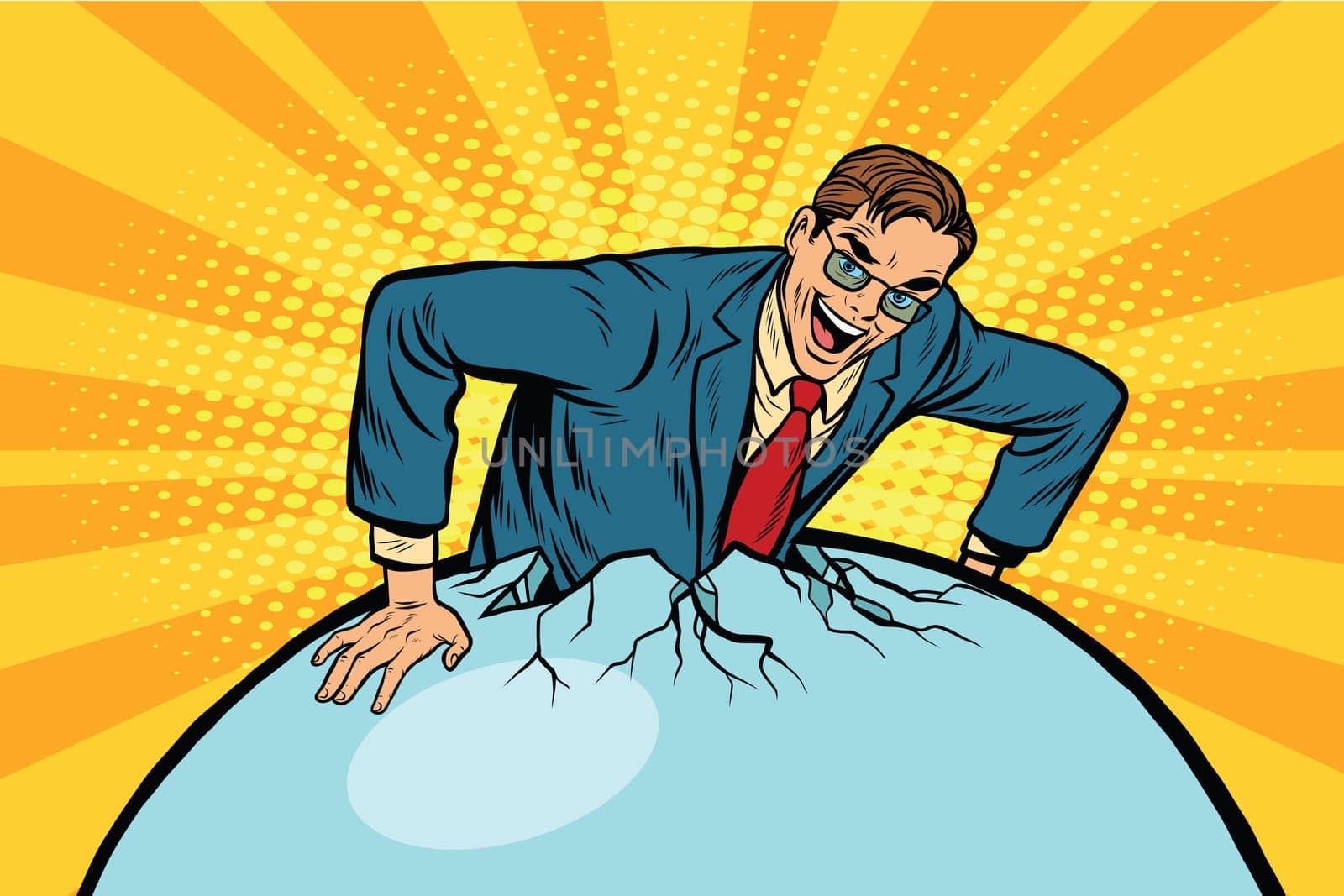 joyous male hatch from eggs pop art retro vector
