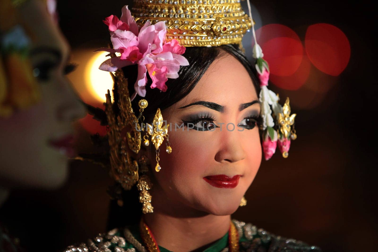 a traditional dance group in a park in the city of chiang mai in the north of Thailand in Southeastasia. ...