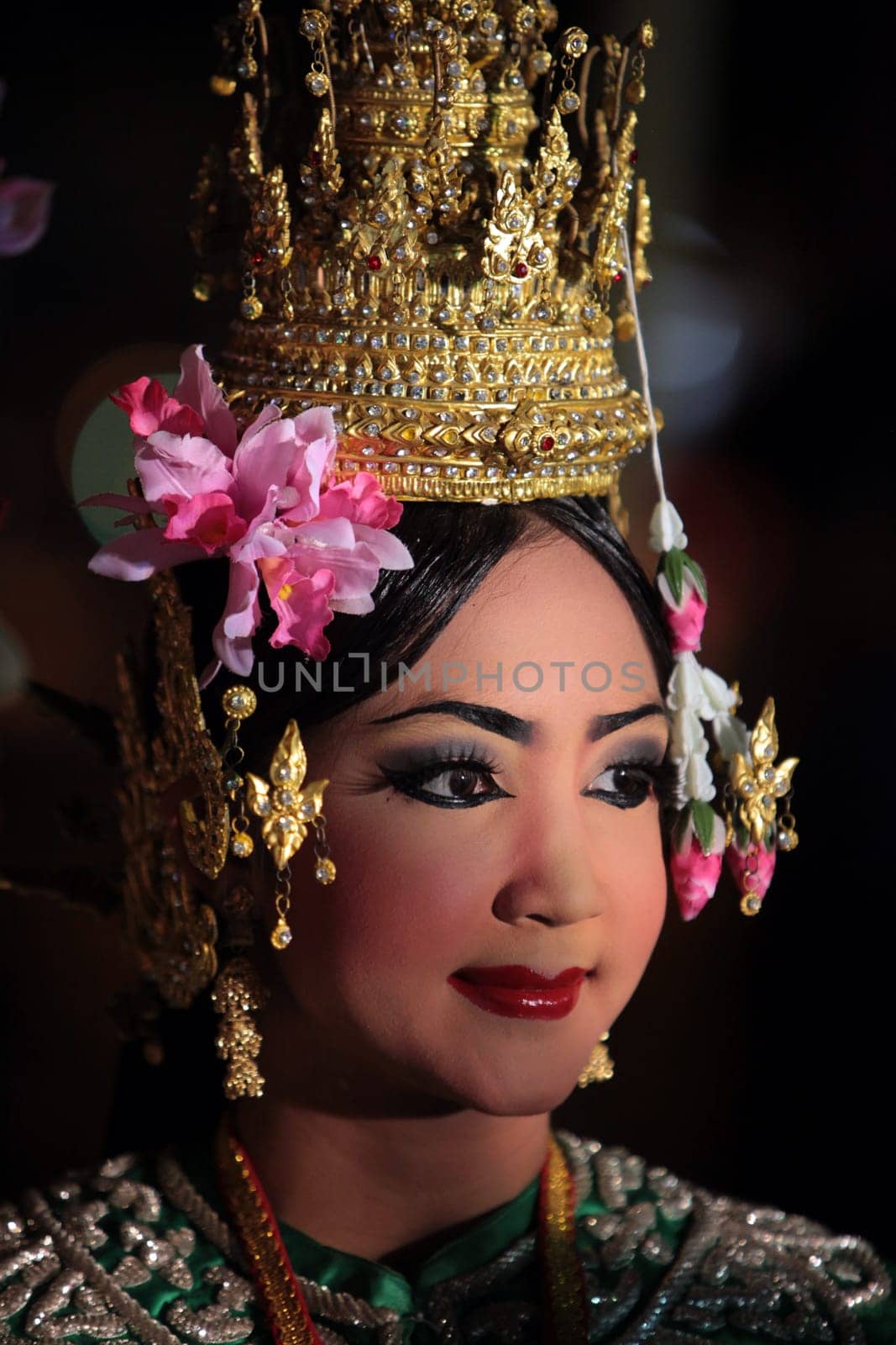 a traditional dance group in a park in the city of chiang mai in the north of Thailand in Southeastasia. ...