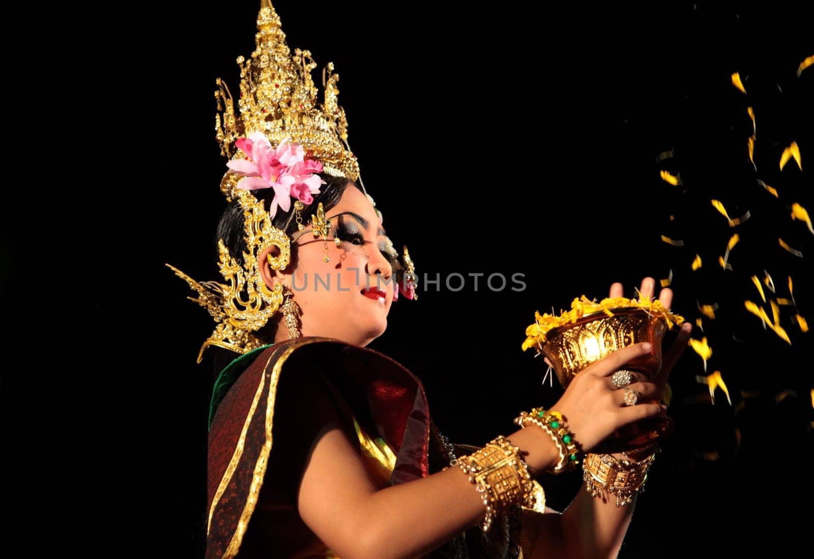 a traditional dance group in a park in the city of chiang mai in the north of Thailand in Southeastasia. ...