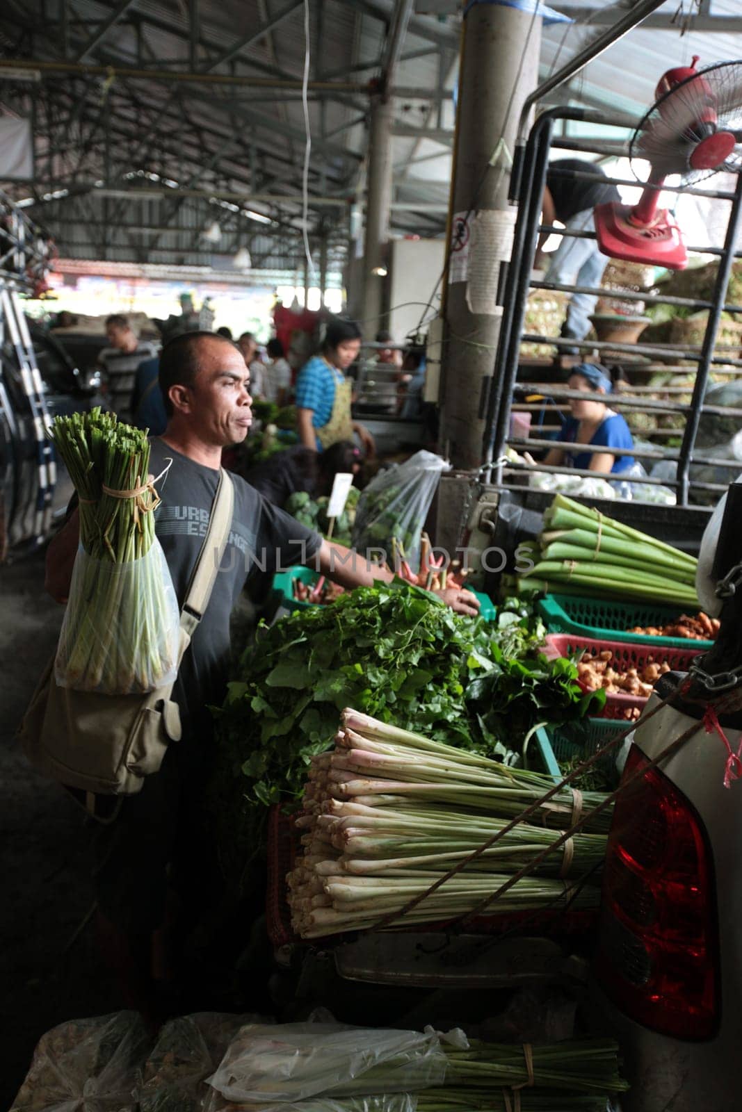 People at the Talat Warorot in the city of chiang mai in the north of Thailand in Southeastasia. ...