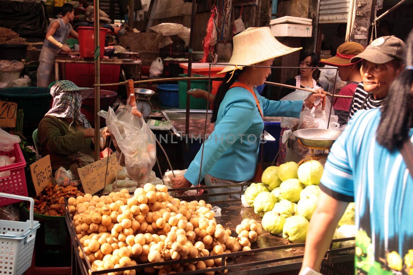 People at the Talat Warorot in the city of chiang mai in the north of Thailand in Southeastasia. ...
