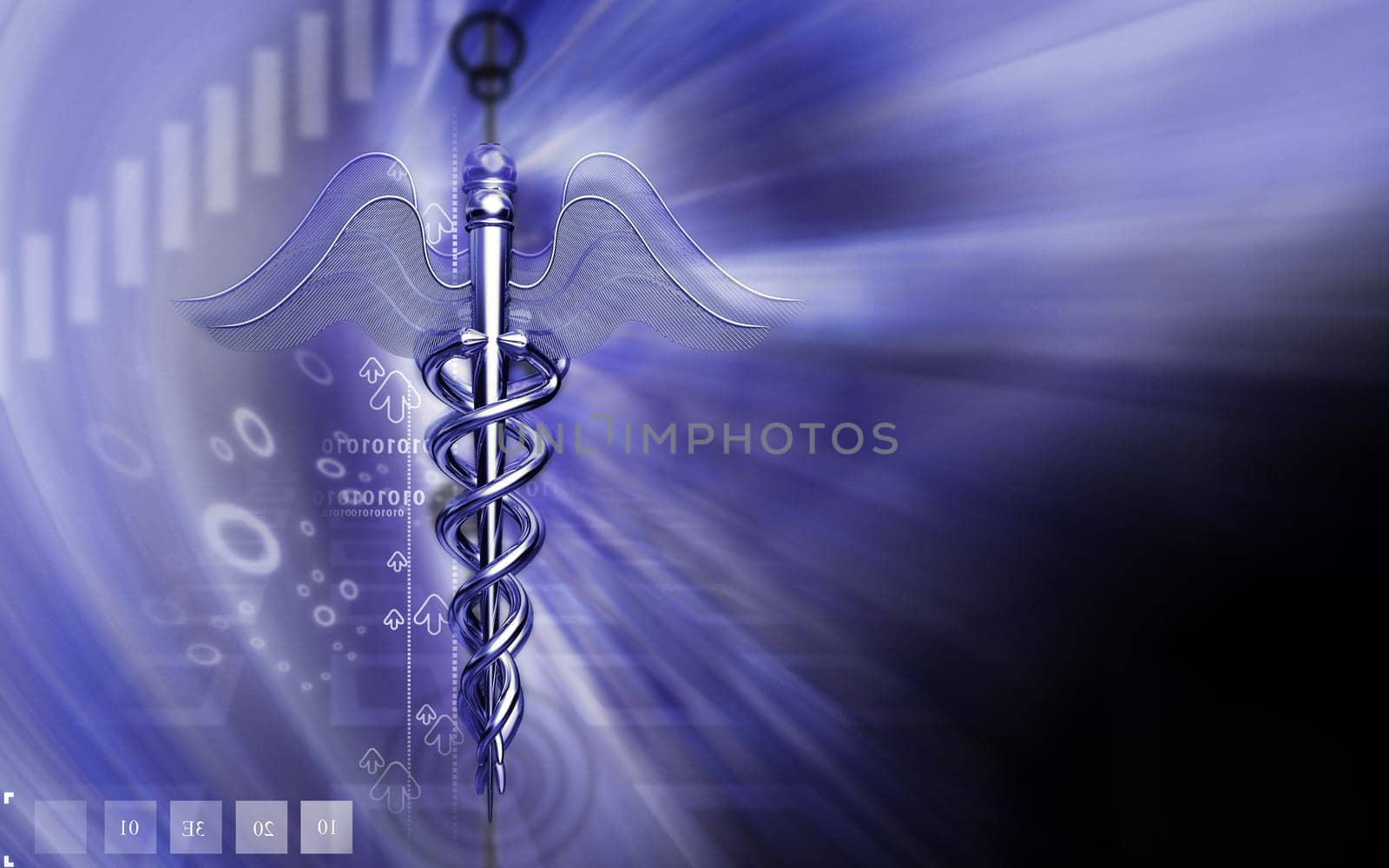 Digital illustration of Medical symbol in colour background