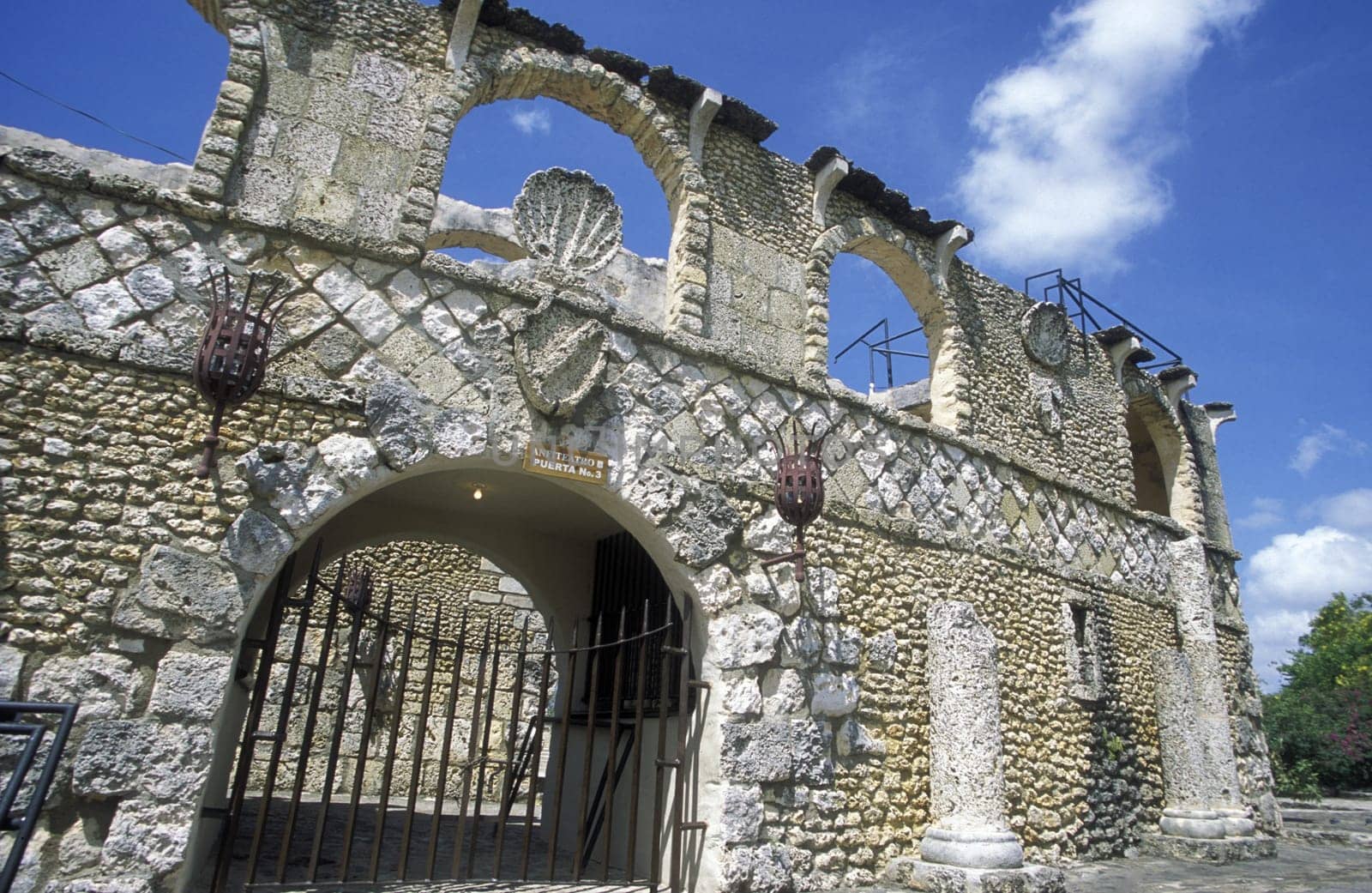 the colonial village of Altos de Chavon in the Dominican Republic in the Caribbean Sea in Latin America.