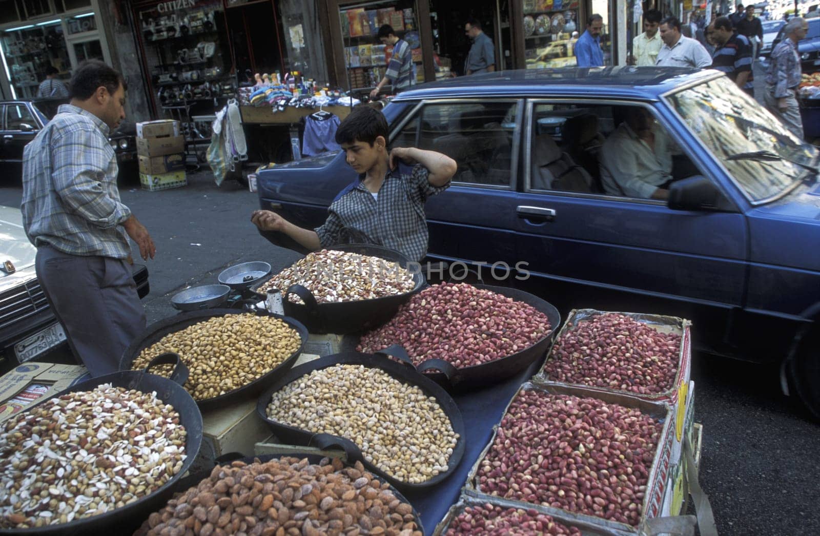 The Souq or market in the medina of the Old City of Aleppo in the north of Syria in the Middle East.