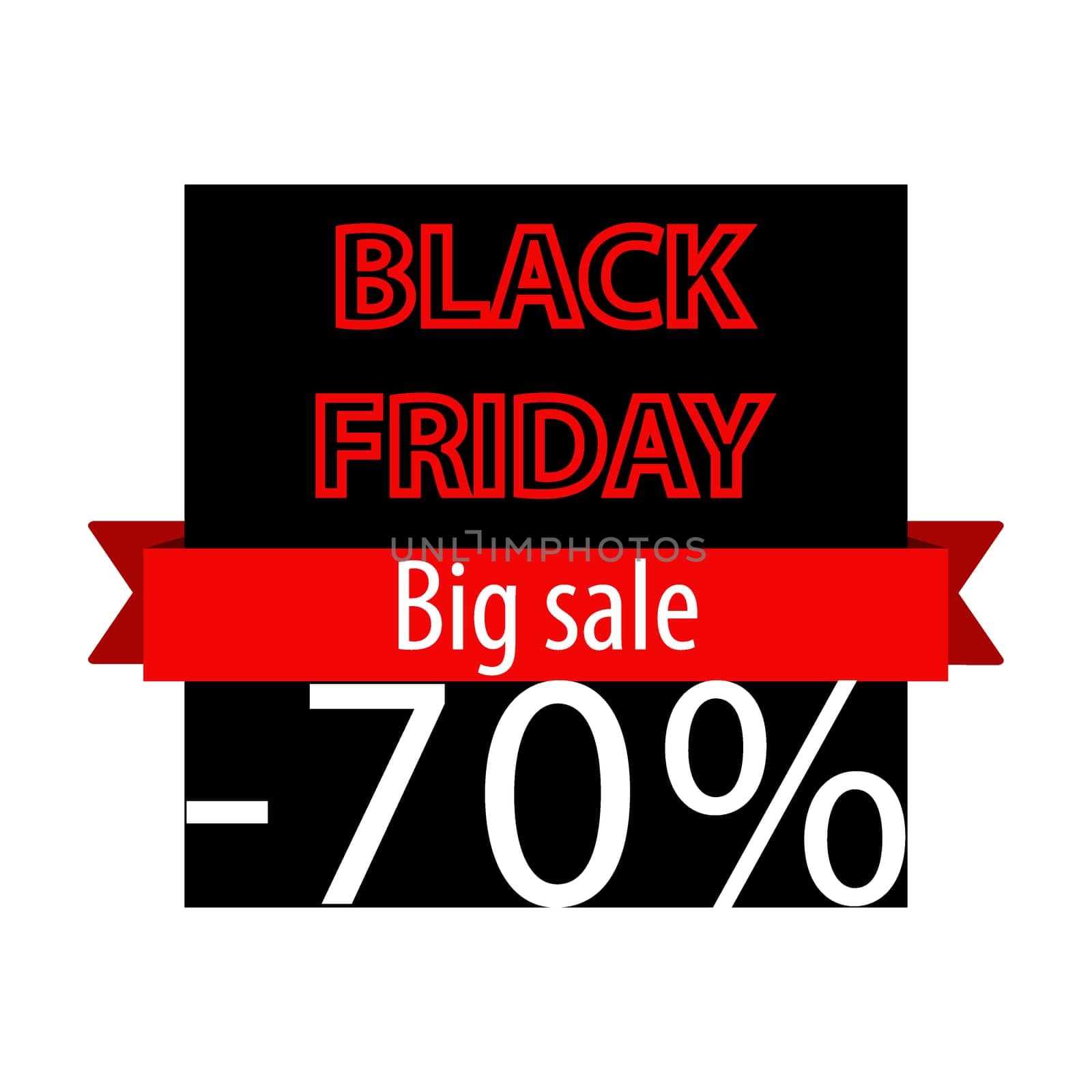 Black Friday sale inscription design template. Black Friday banner. Vector illustration