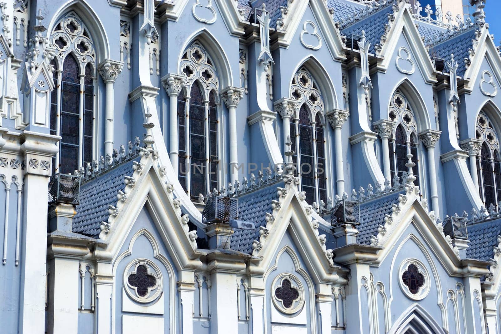 Details of the church known as La Ermita in Cali, Colombia