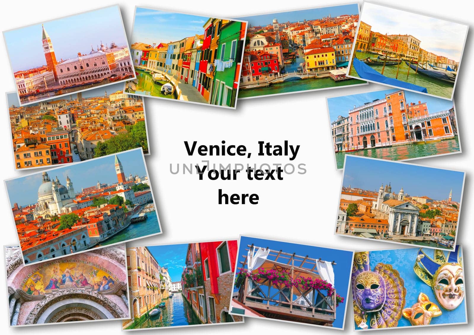 Collage of images of Venice, Italy, Europe