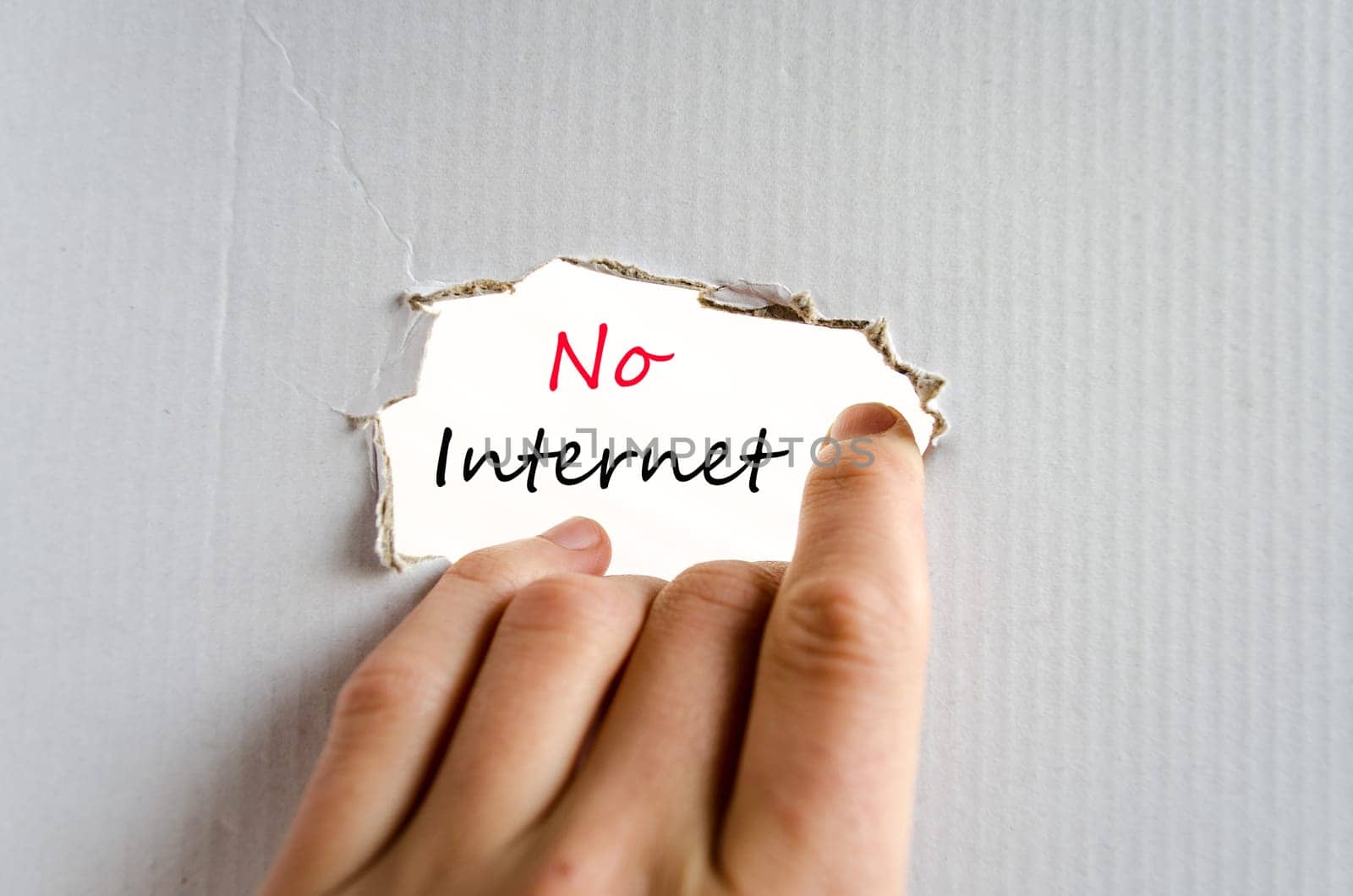 No internet text concept isolated over white background