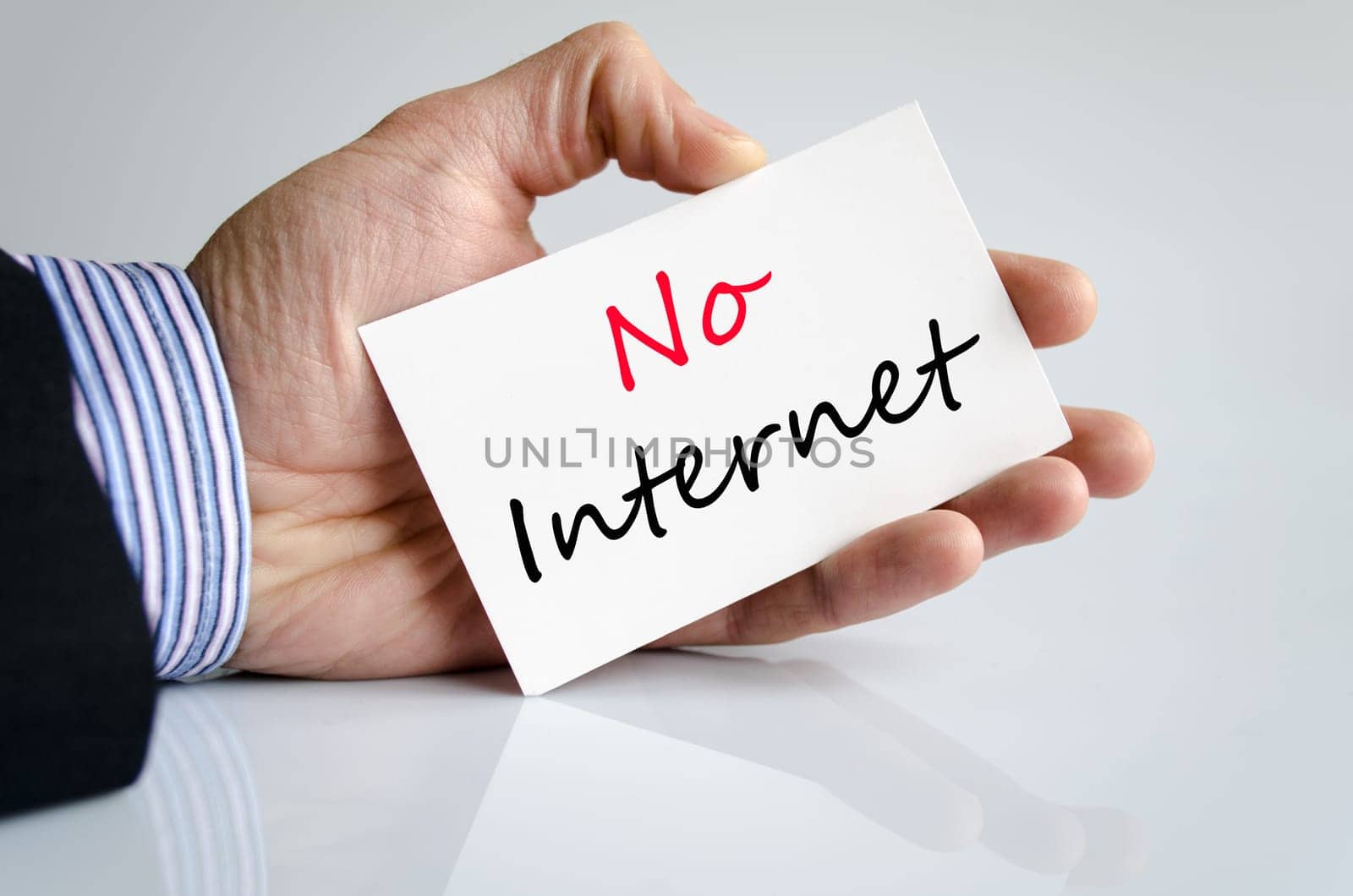 No internet text concept isolated over white background
