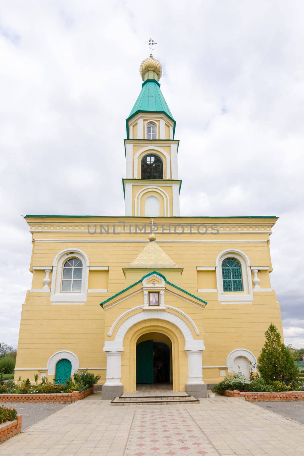 Duboviy ovrag, Russia - February 20, 2016: Exterior of the Holy Martyr Nikita Church. Volgograd region