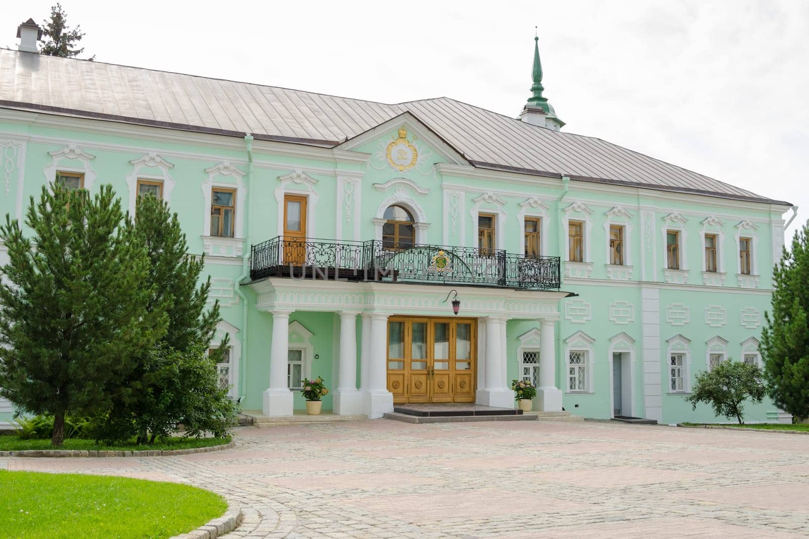 Sergiev Posad - August 10, 2015: View of the building of the Metropolitan's chambers of Holy Trinity Sergius Lavra