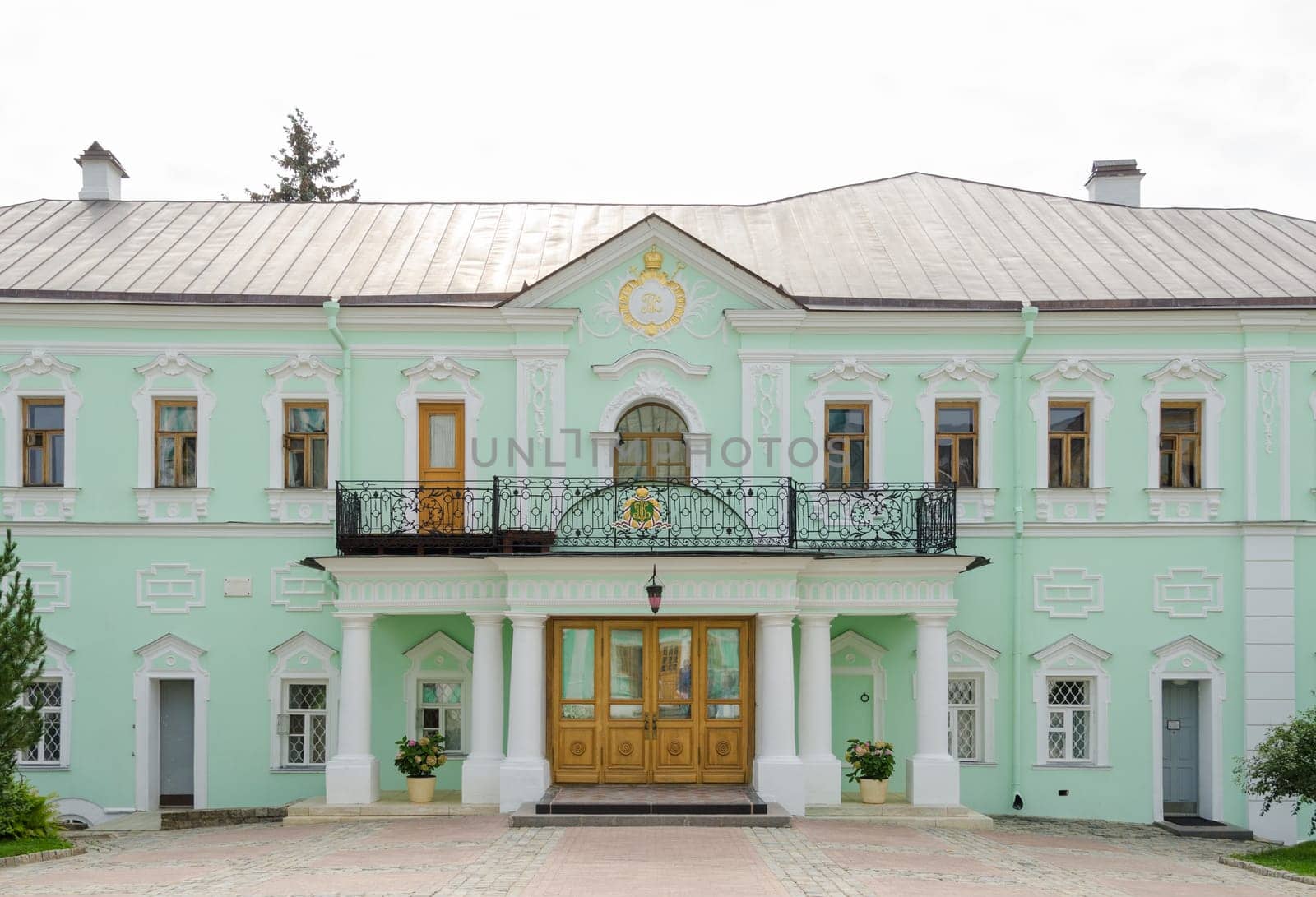 Sergiev Posad - August 10, 2015: View of the building of the Metropolitan's chambers of Holy Trinity Sergius Lavra
