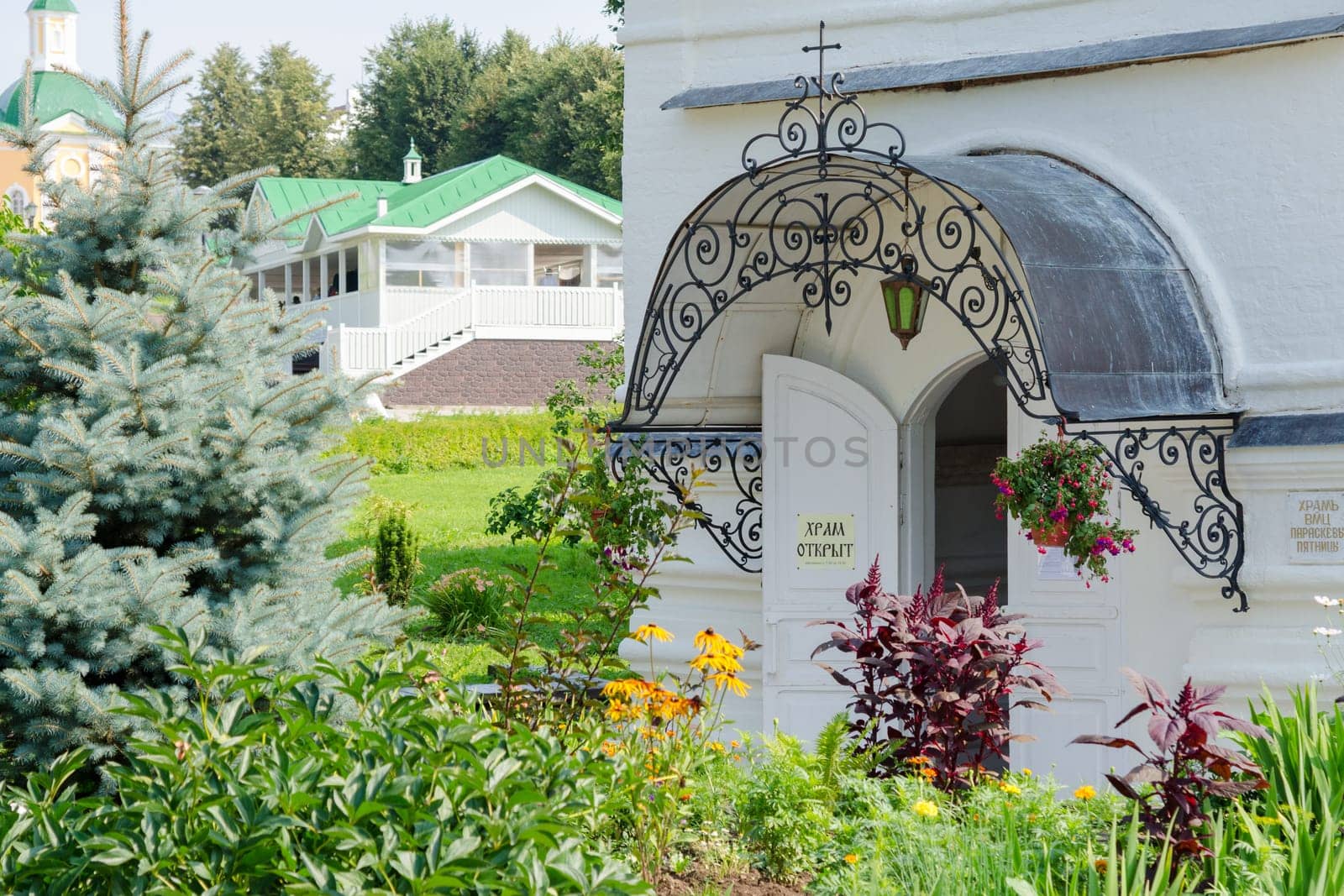 Sergiev Posad - August 10, 2015: Entrance to the bell tower Pyatnitskaya Church in Sergiev Posad