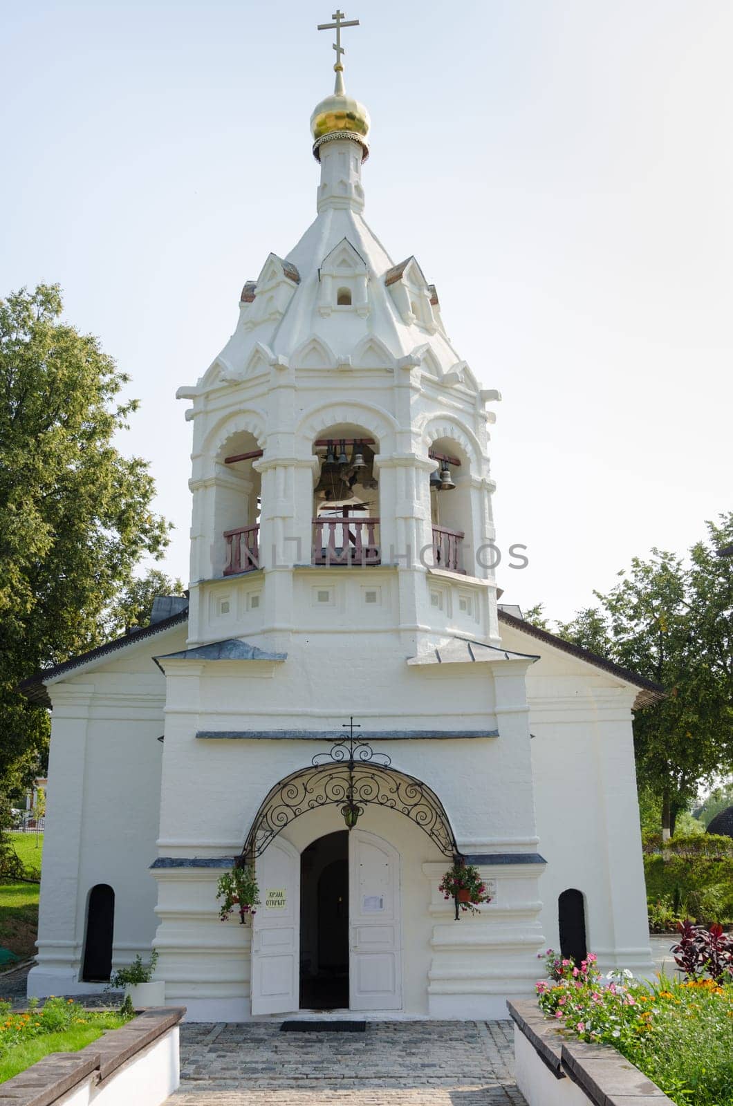 Sergiev Posad - August 10, 2015: Belfry Pyatnitskaya church in Sergiev Posad