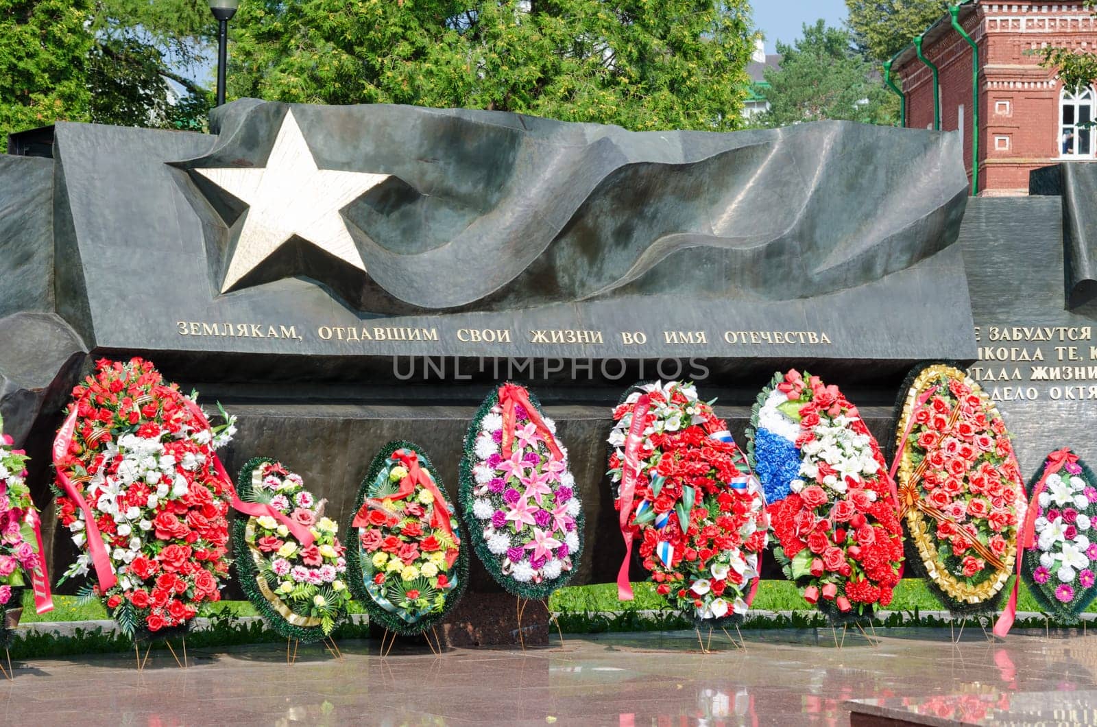 Sergiev Posad - August 10, 2015: The memorial of victory in the Great Patriotic War in Sergiev Posad
