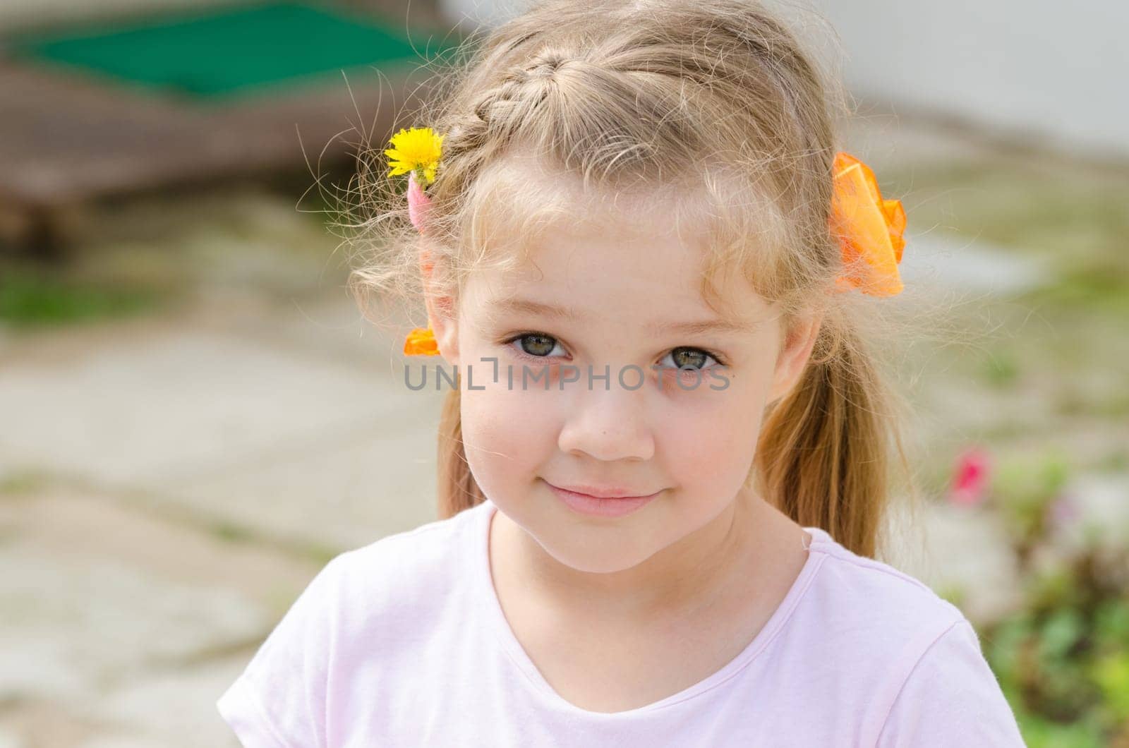 Portrait of a cute four year girl