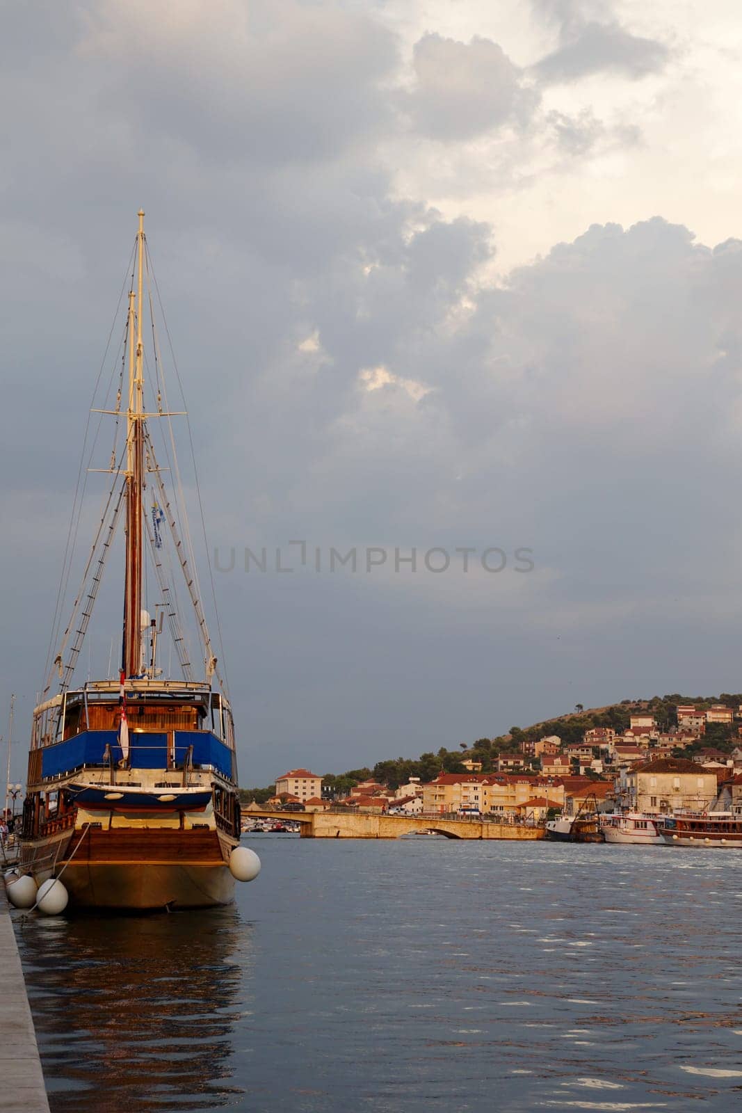 Sailboat in the evening light
