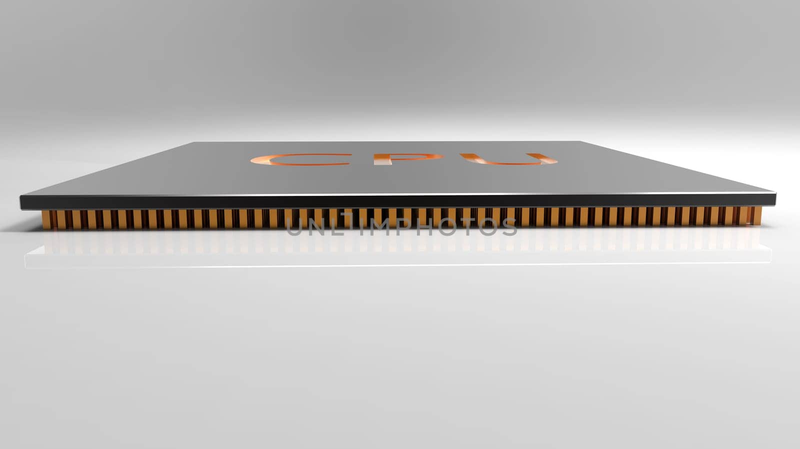 The 3d render Central Computer Processors CPU concept. technology background. High resolution