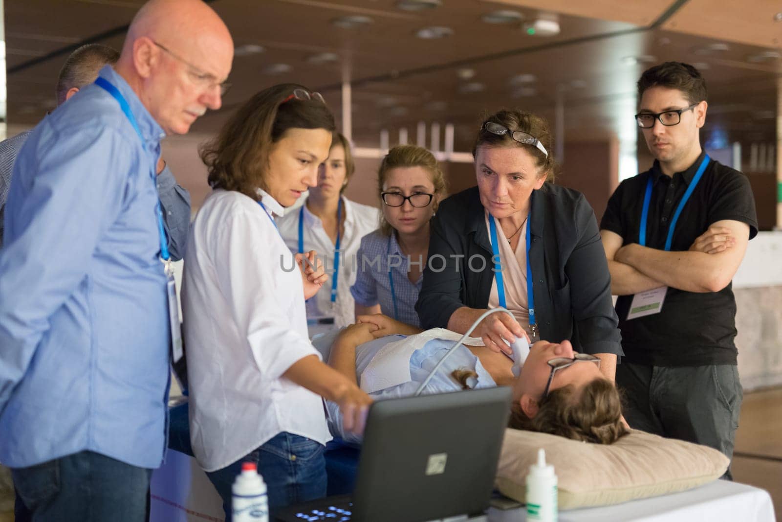 Ljubljana, Slovenia - Sept 7: Participants learning new techniques, approaches and use of ultrasound in medicine on 12th Winfocus world congress on 17th of September, 2016 in Ljubljana, Slovenia.