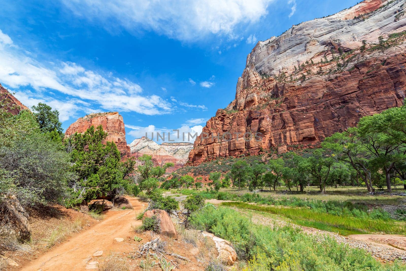 Hiking Trail leading to Angel's Landing in Zion National Park, Utah