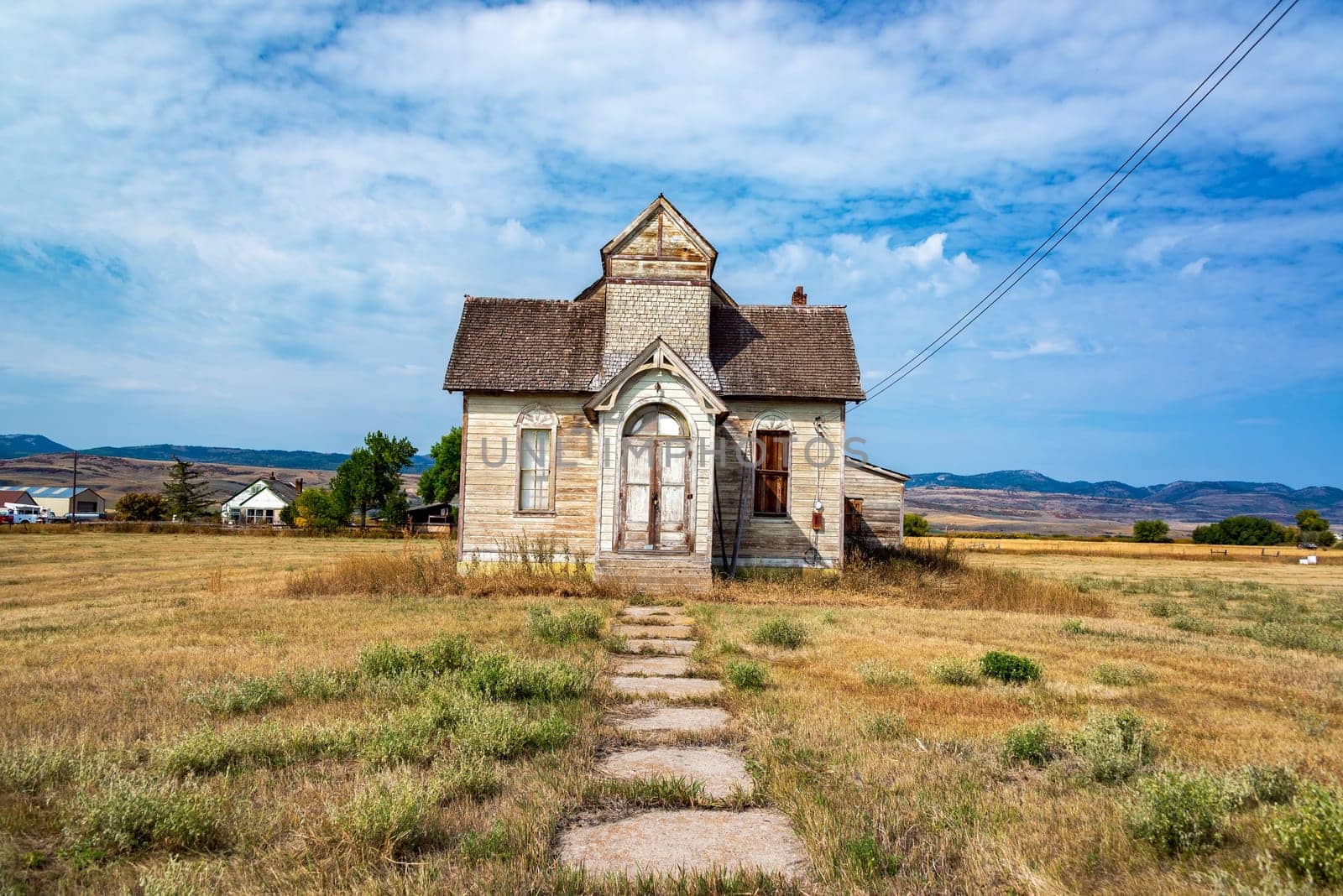 Old abandoned house in the small town of Ovid, Idaho