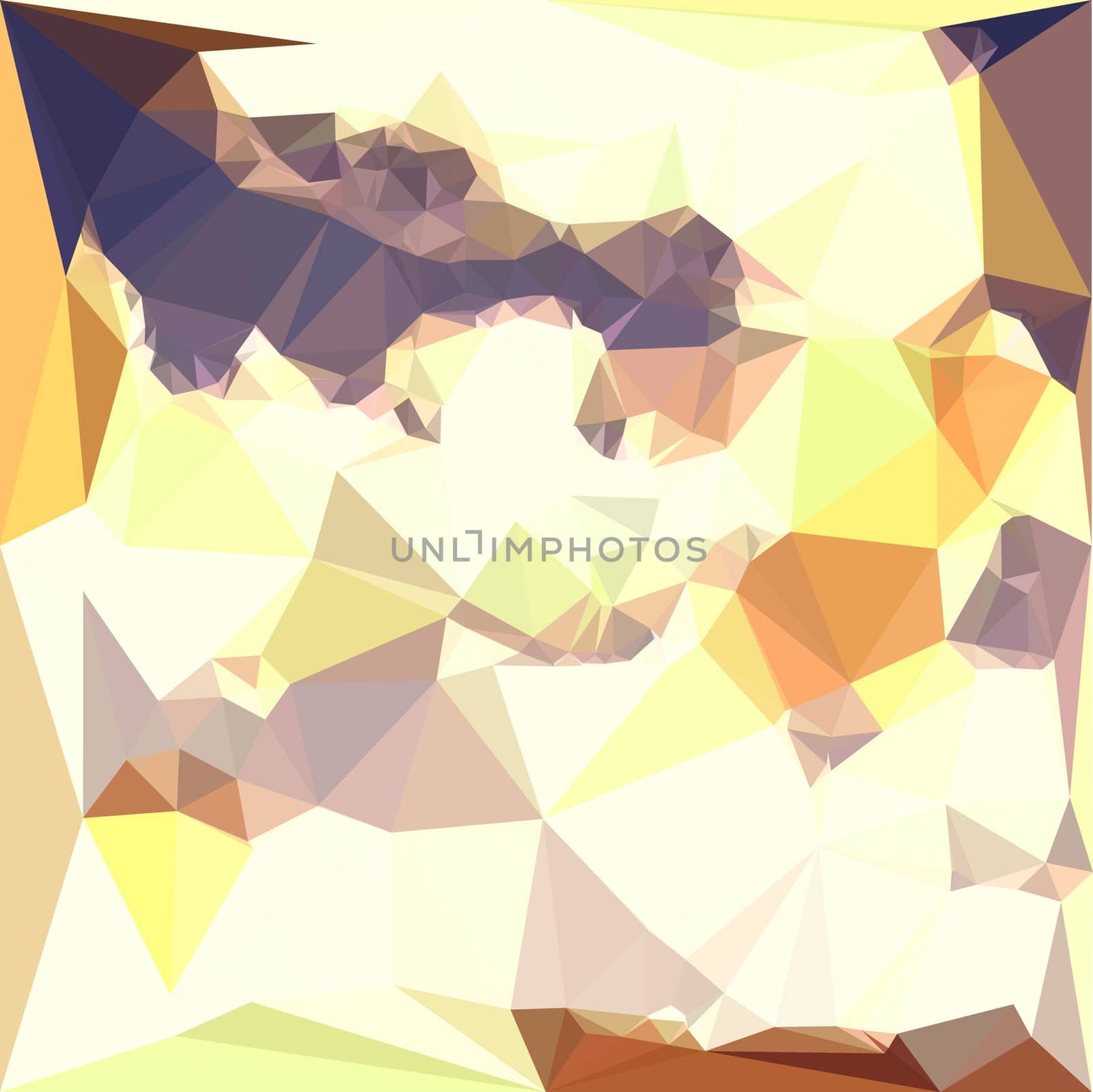 Low polygon style illustration of a golden wheat abstract geometric background.