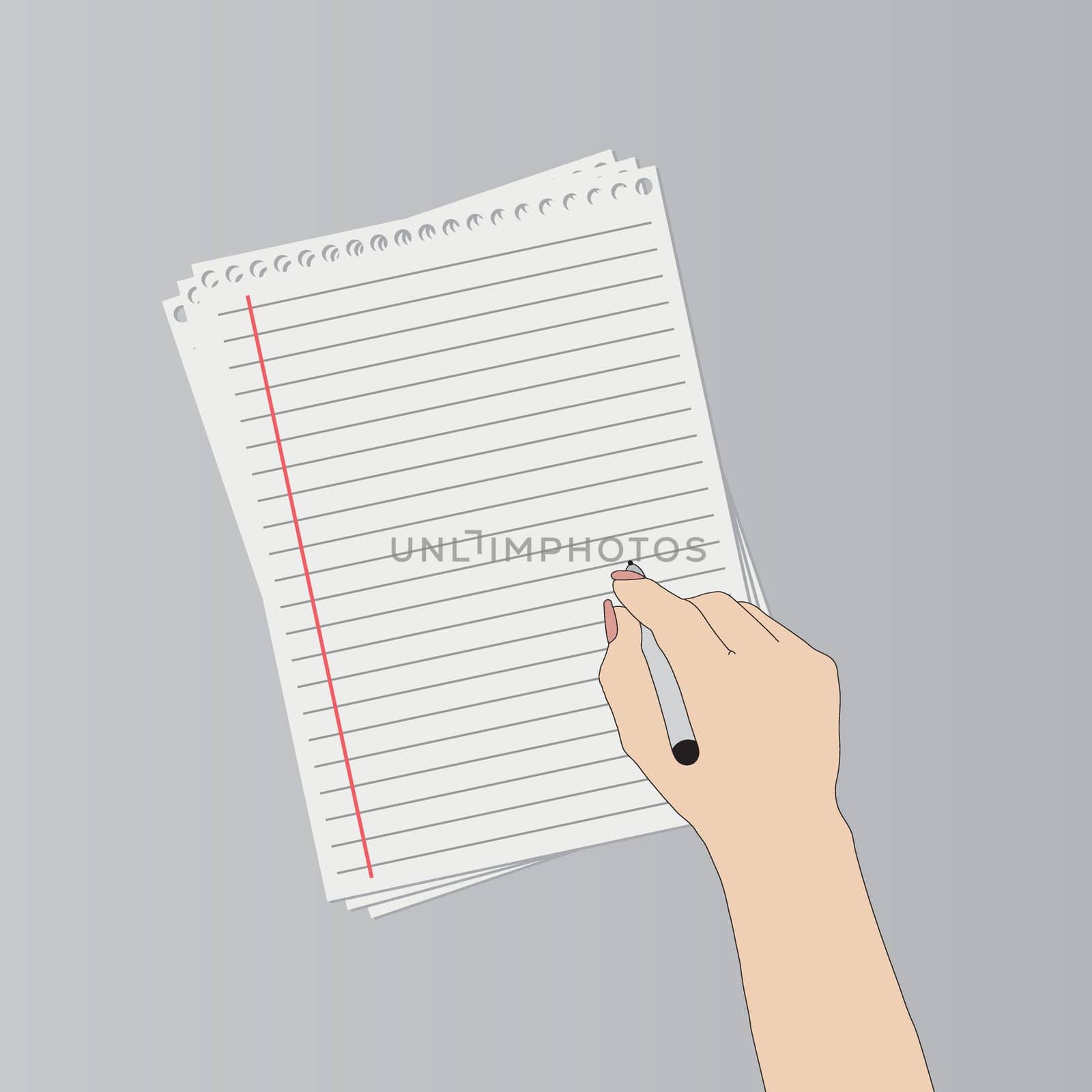 Hand holds some documents and hand with pen signs documents. Treaty signing concept. Modern flat design concept for web banners, web sites, printed materials, infographics. Flat vector illustration