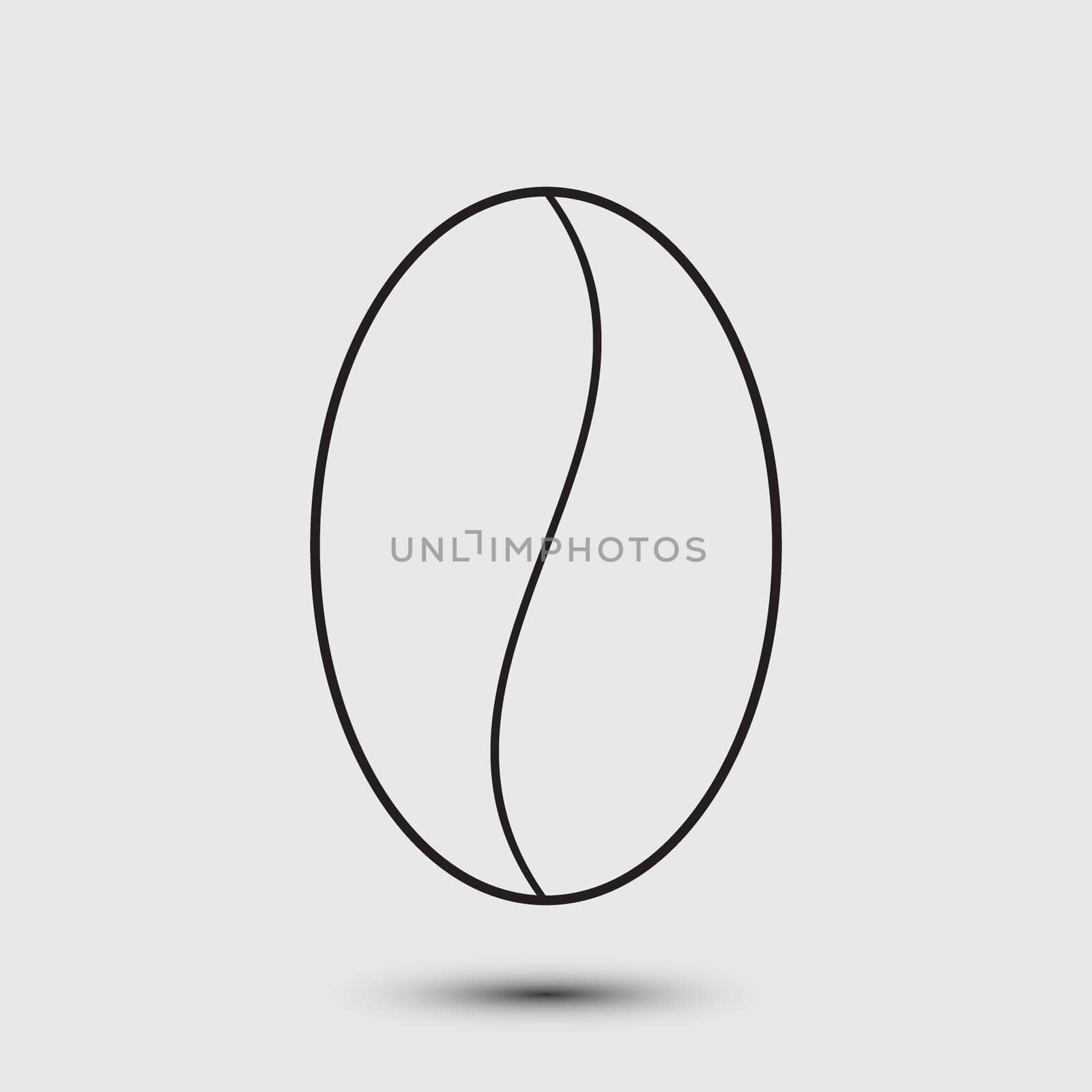 Coffee bean vector sketch icon isolated on background. Hand drawn Coffee bean icon. Coffee bean sketch icon for infographic, website or app.