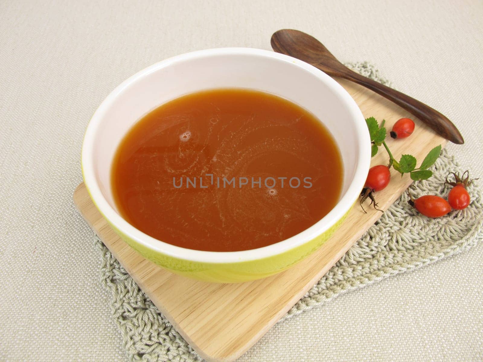 Homemade rosehip soup