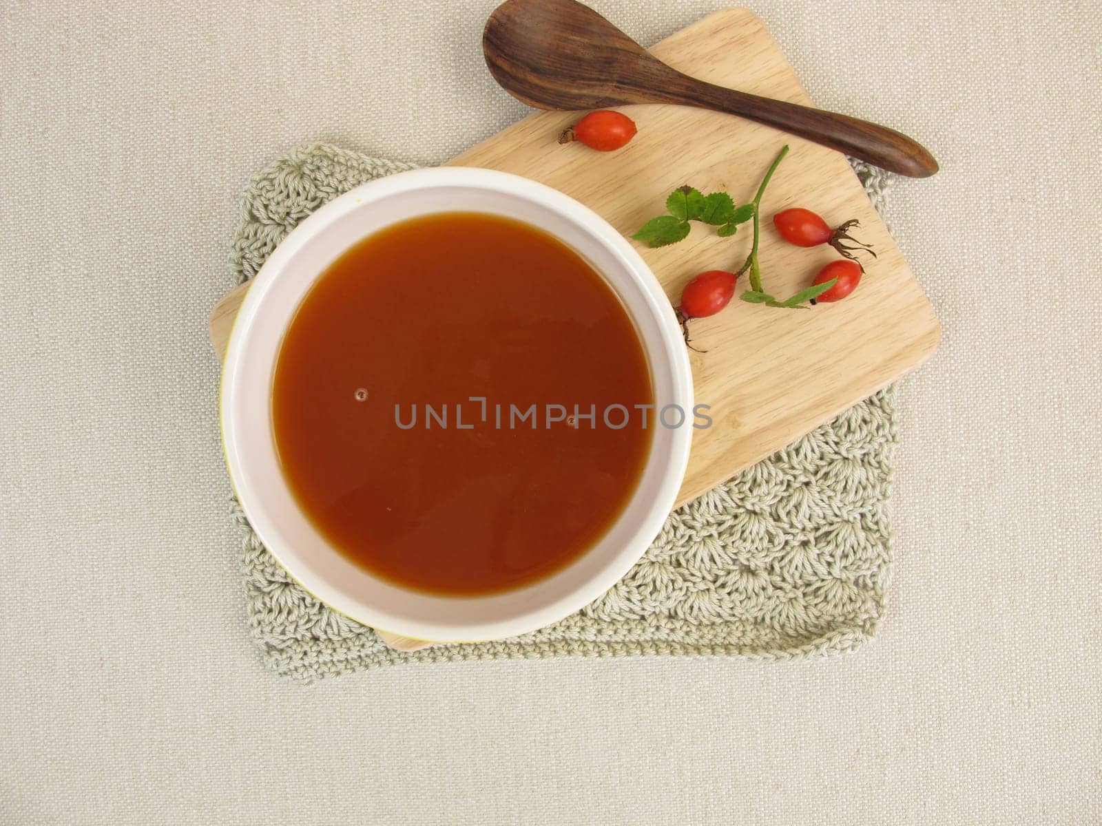 Homemade rosehip soup