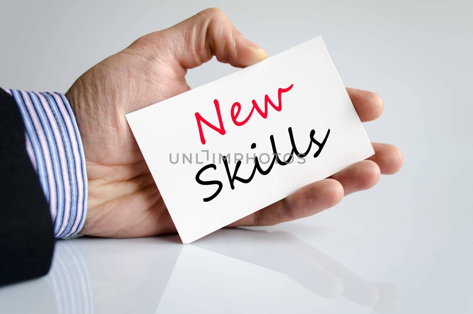New skills text concept isolated over white background