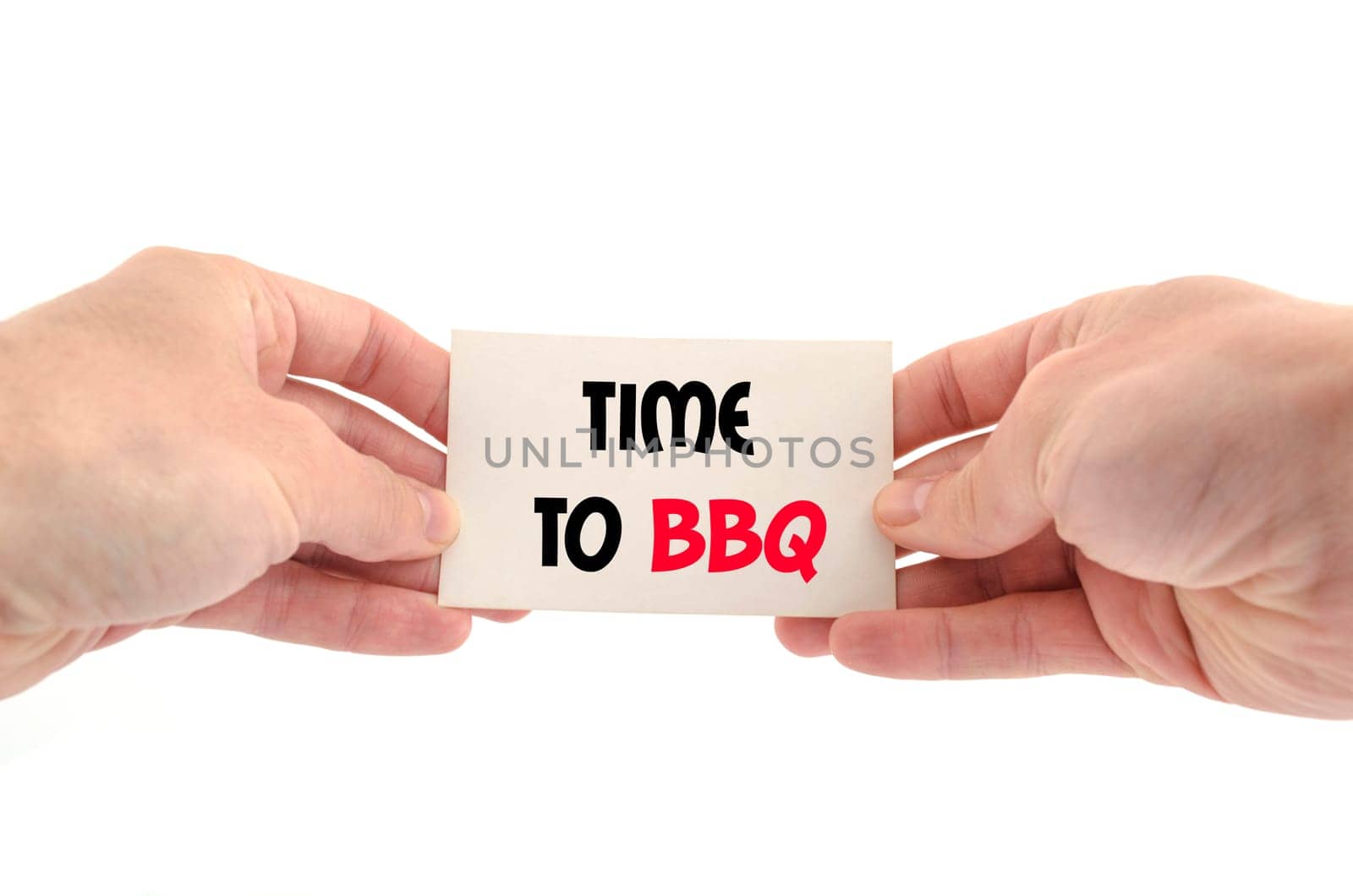 Time to bbq text concept isolated over white background