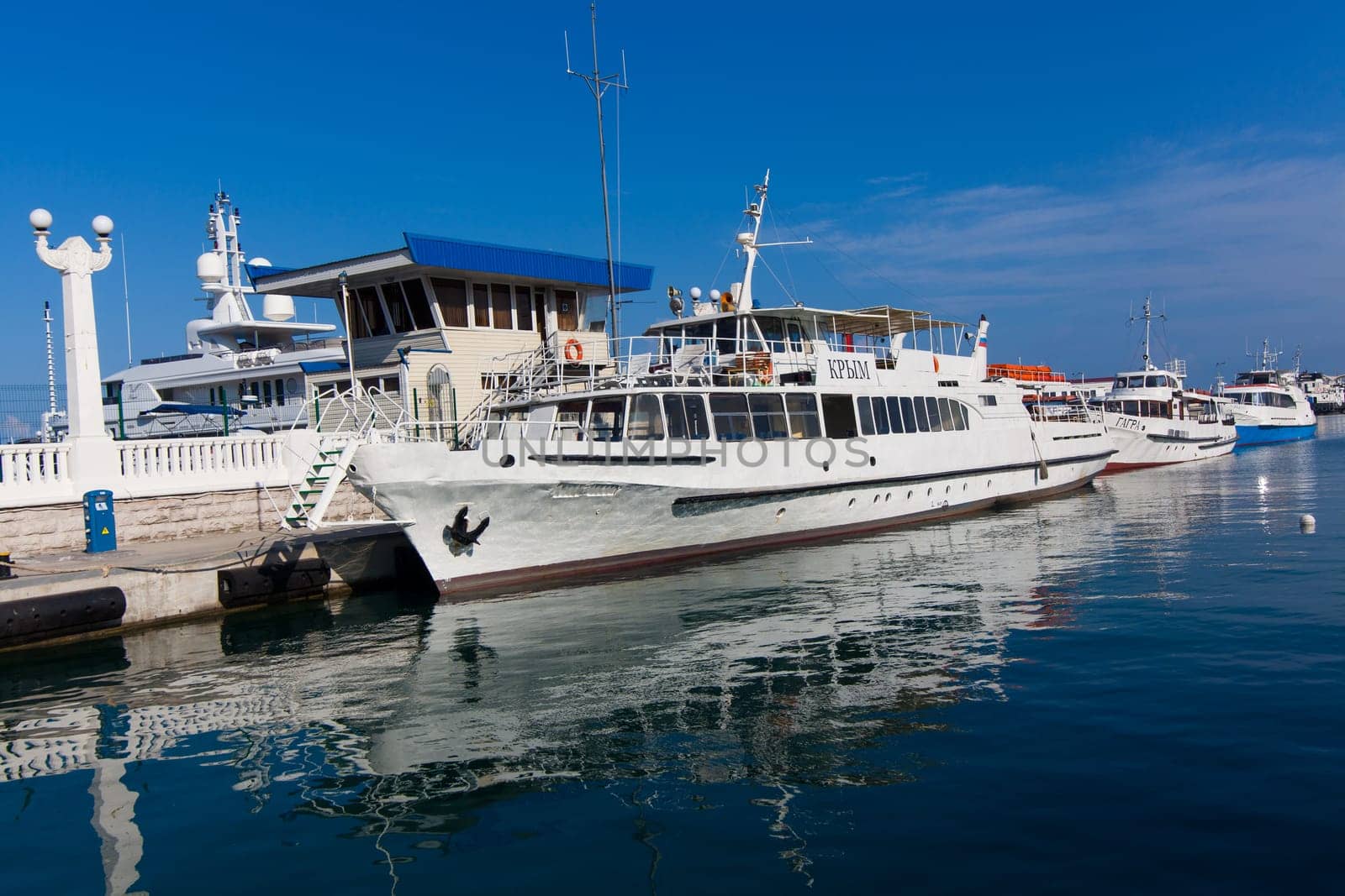 Sochi, Russia - JUNE  29, 2016: Marine station - station complex Port of Sochi. Krasnodar Krai, Russia.
