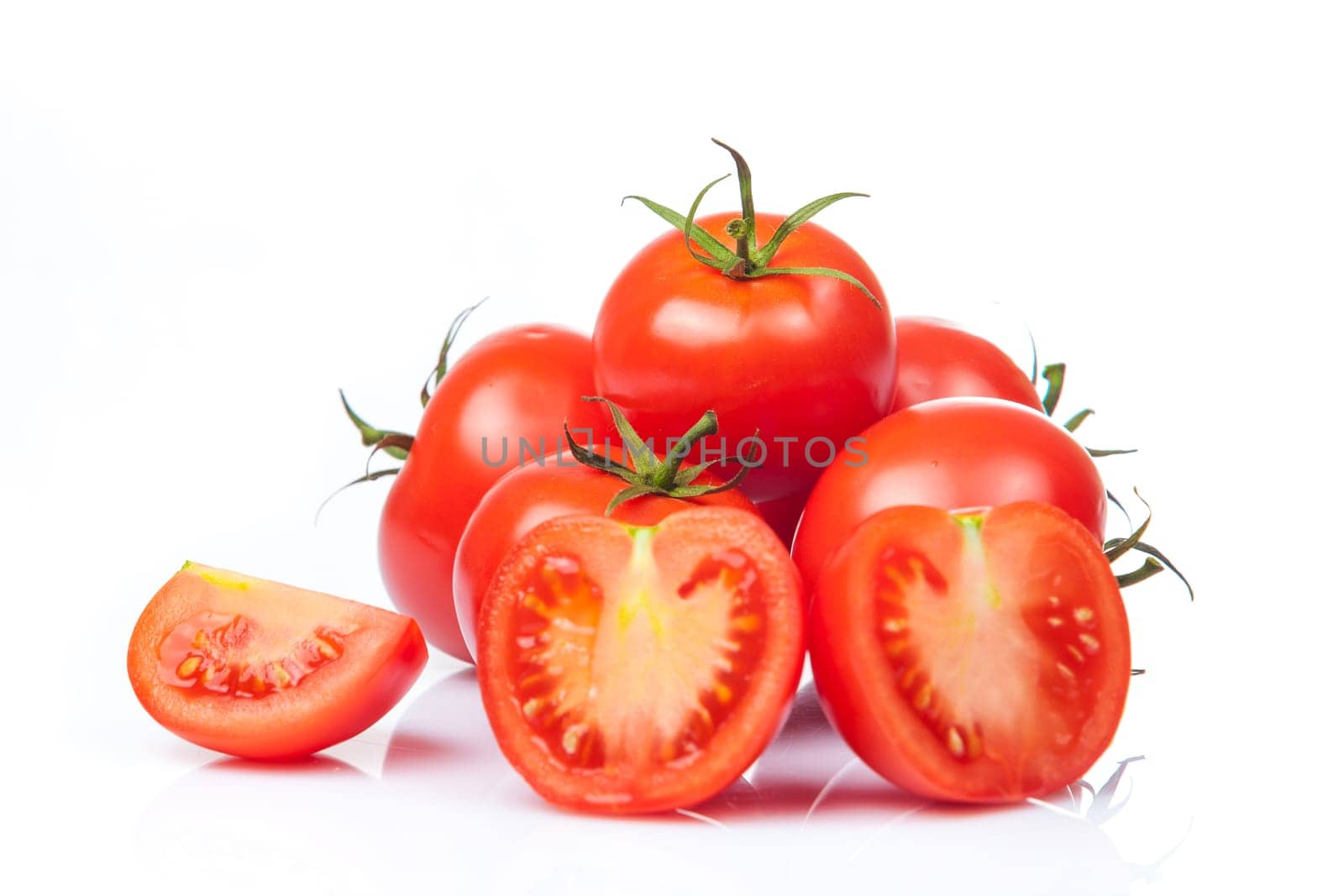 Tomato isolated on white