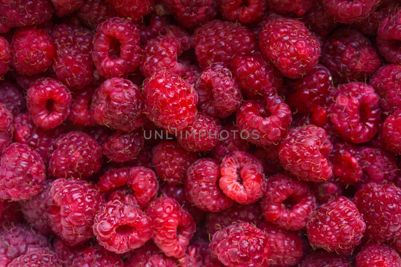 Fresh raspberries background