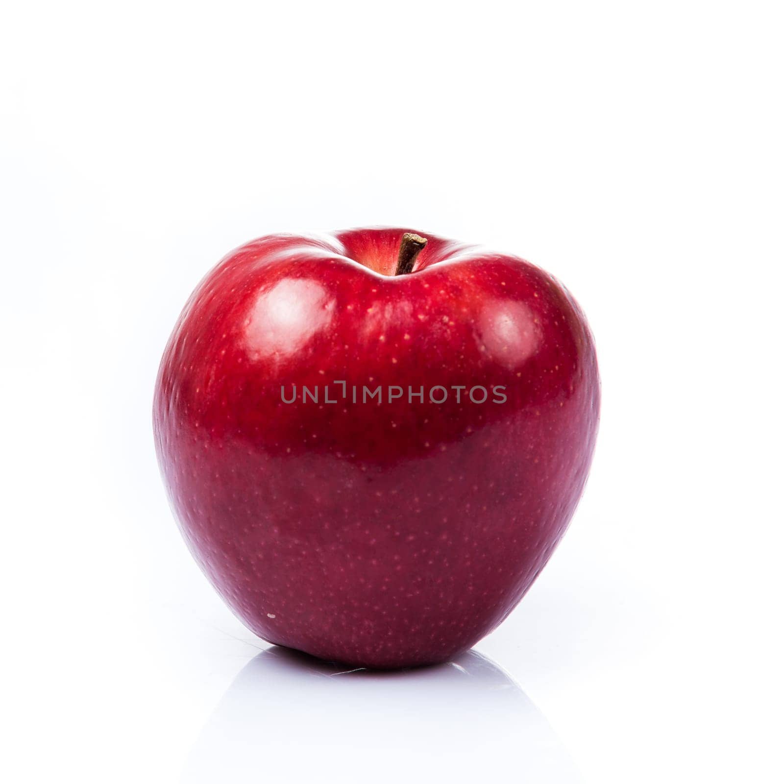 Fresh red apple isolated on white