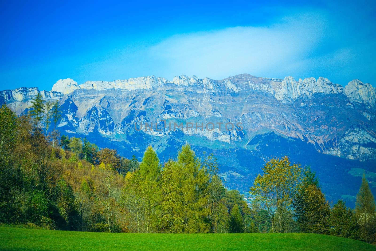 Summer landscape in mountains. mountain panorama