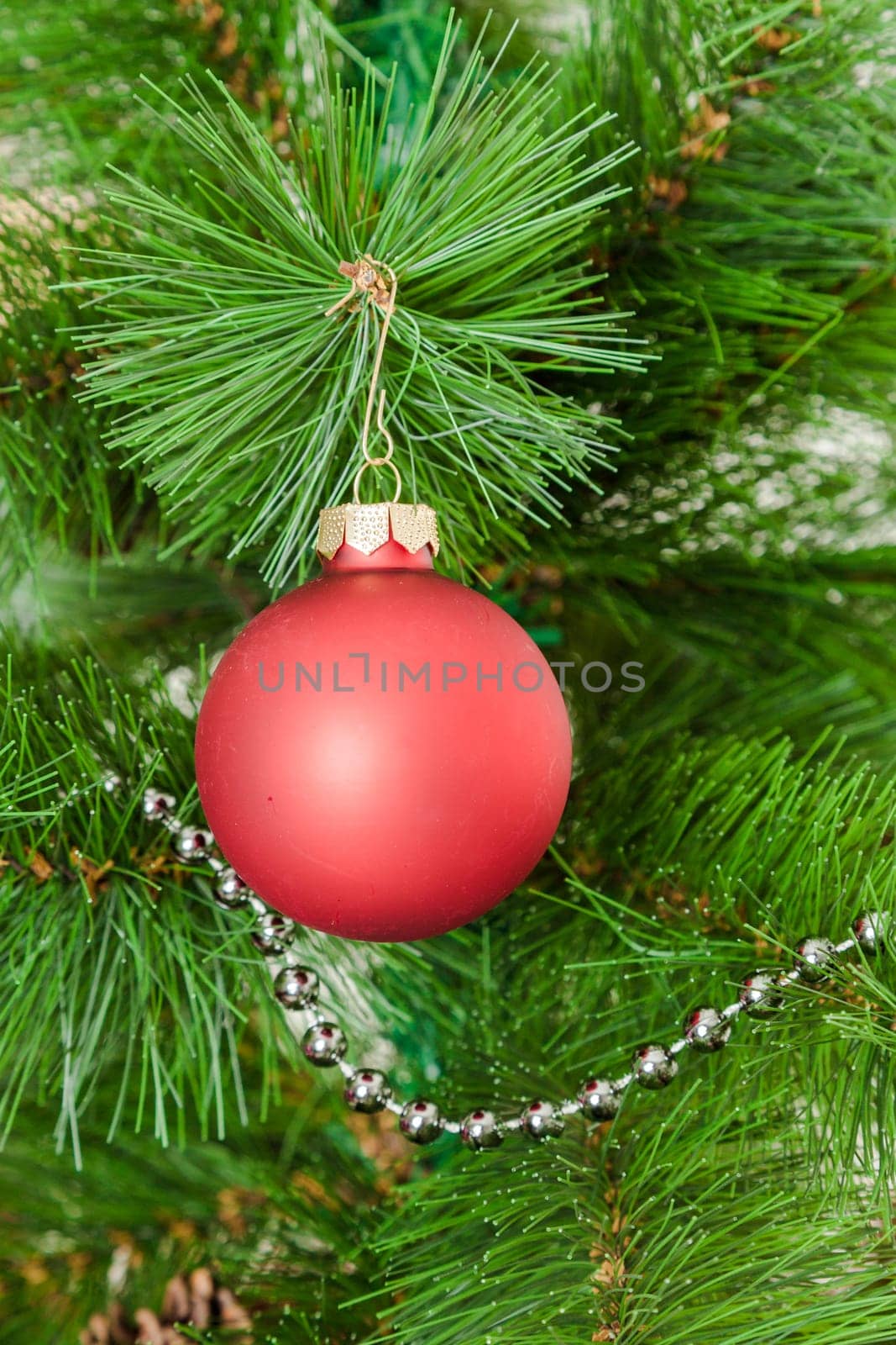 Winter holidays concept. Christmas ball. xmas ball