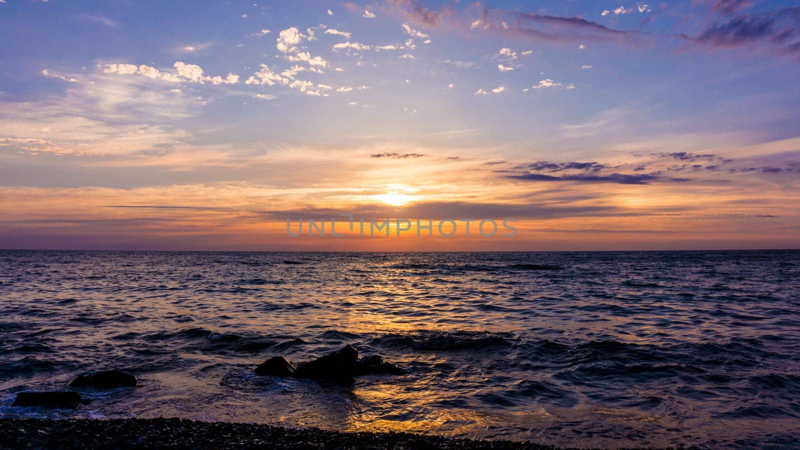 Amazing summer sunset.  Beautiful sunset landscape